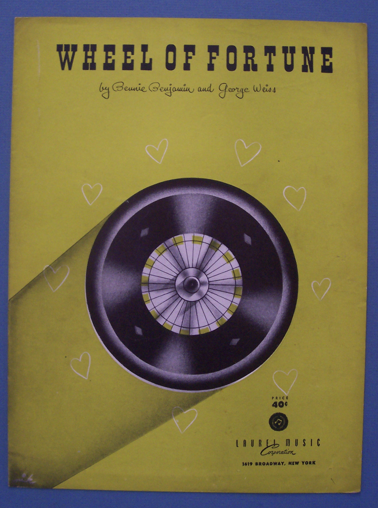 Sheet Music For 1952 Wheel Of Fortune