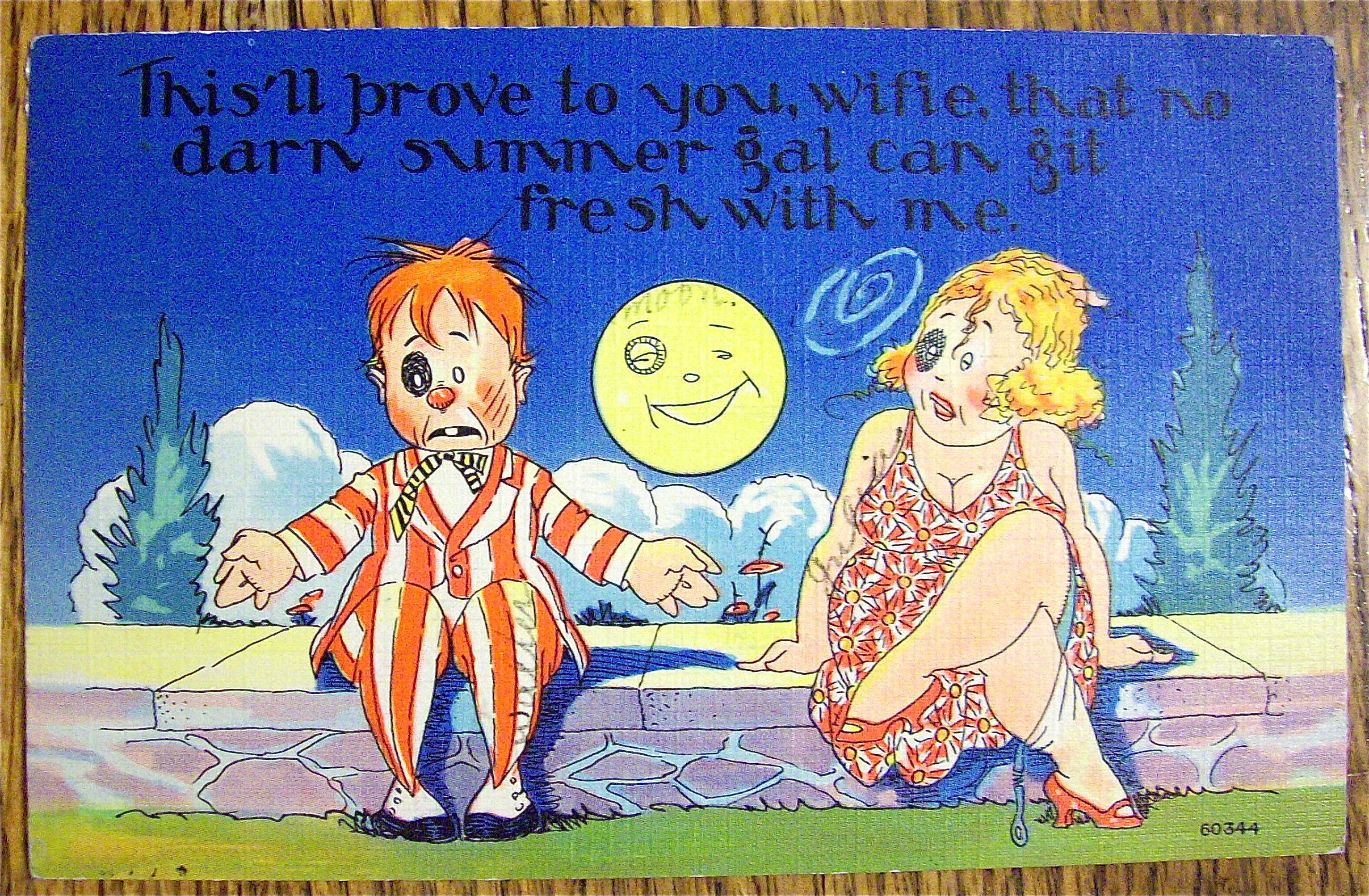 Man And Woman Sitting Next To Each Other Postcard