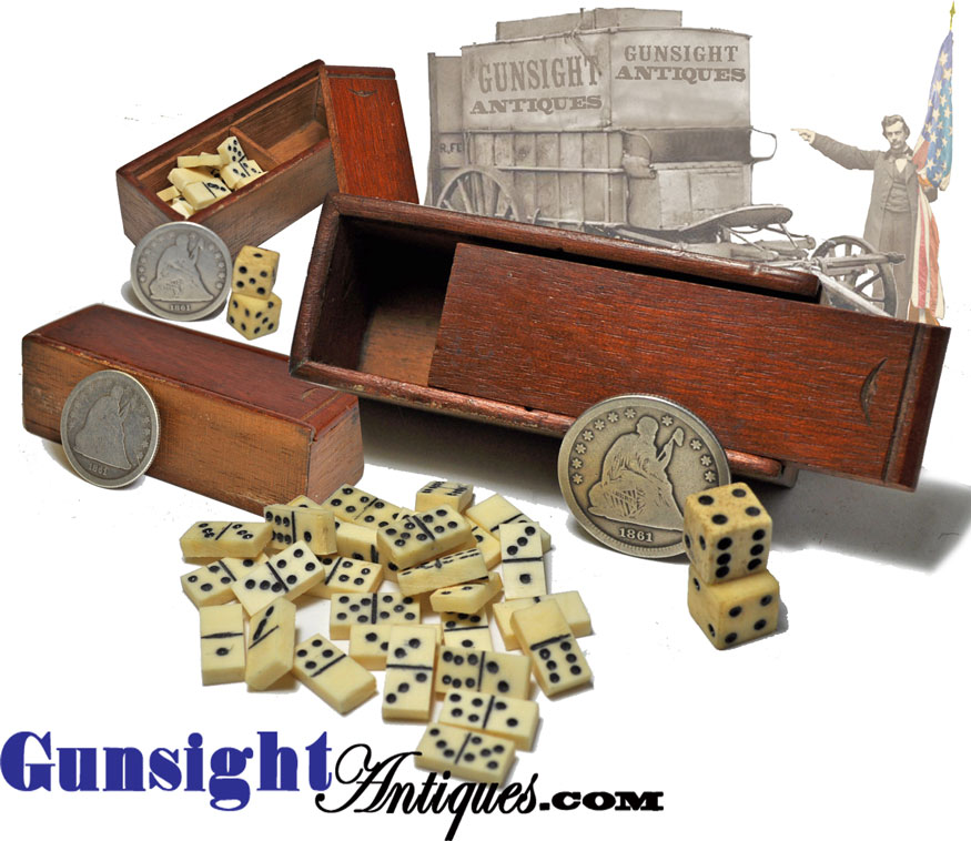 1800s pocket or haversack size – Traveling GAME SET