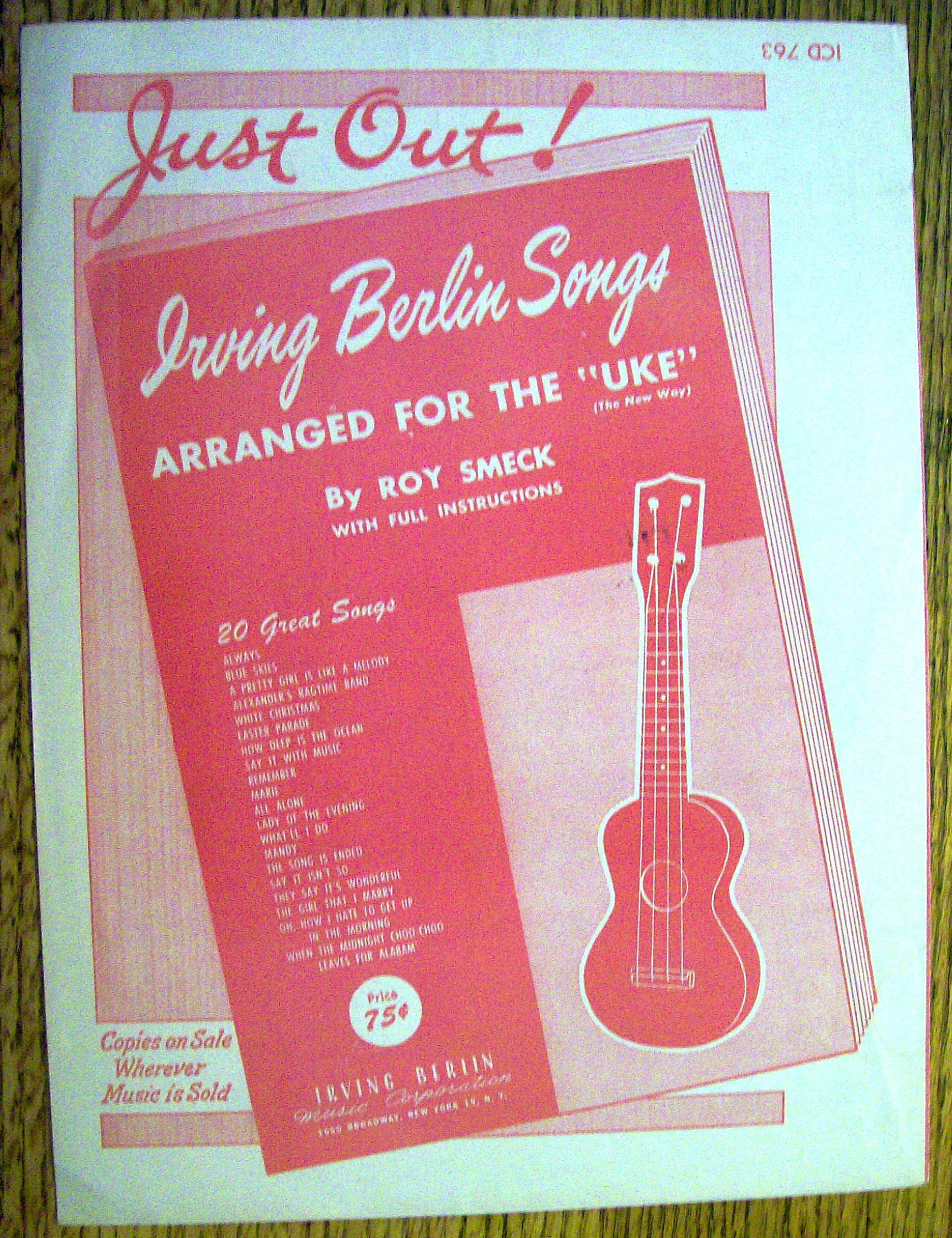 Sheet Music For 1942 Irving Berlin Play A Simple Melody