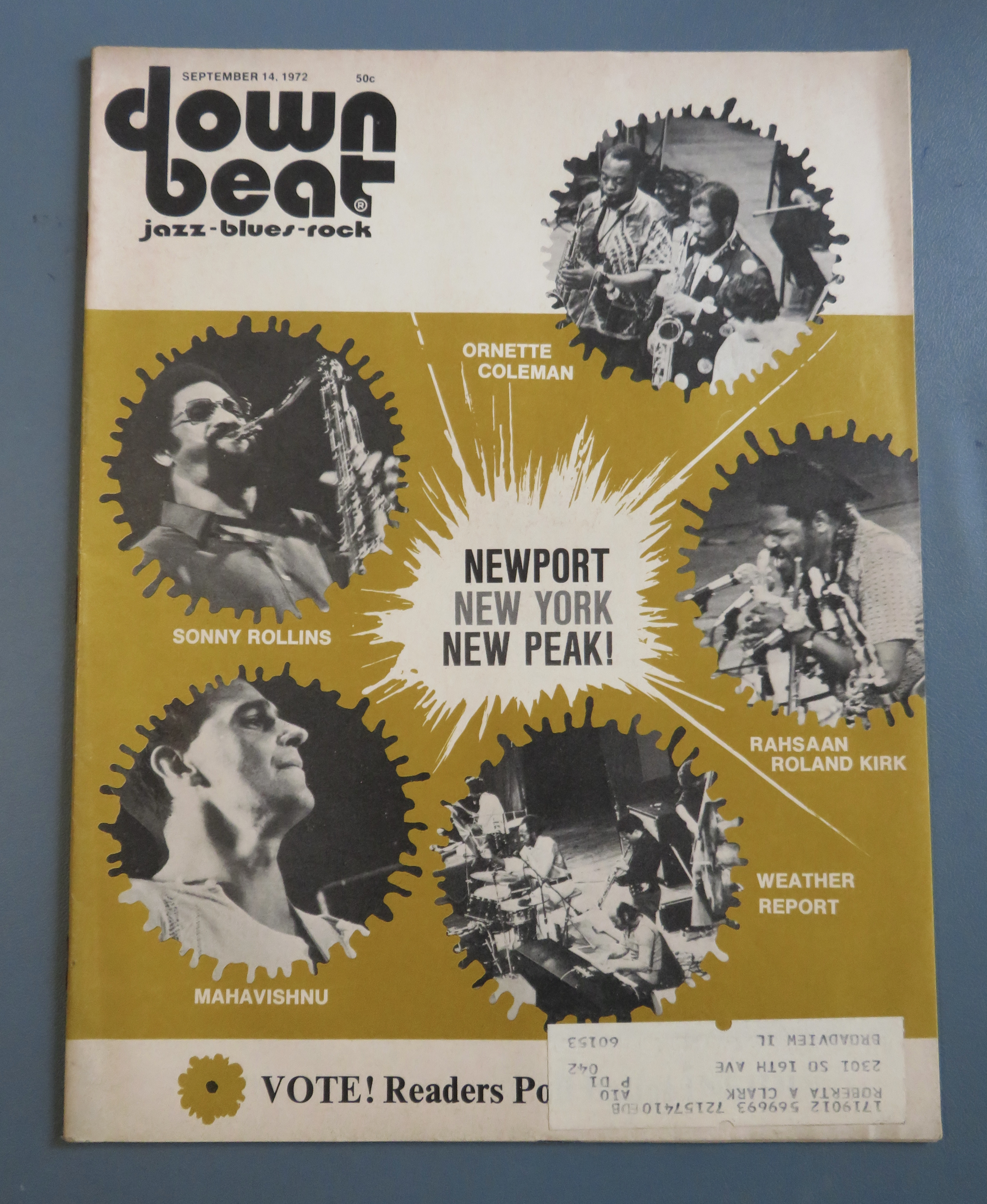 Downbeat Magazine September 14, 1972 Newport