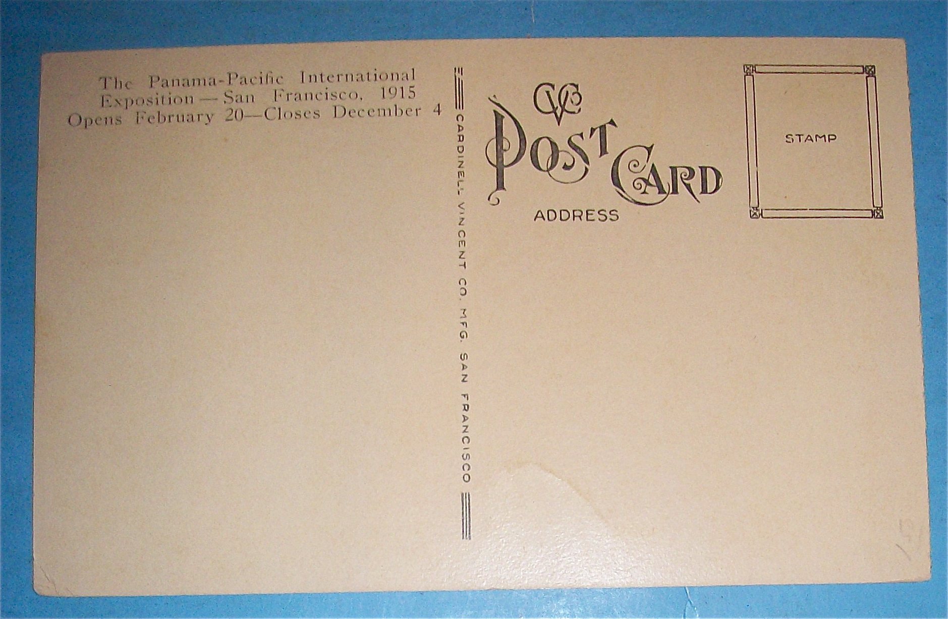 Court Of Palms Postcard (Panama Pacific Intl Expo)