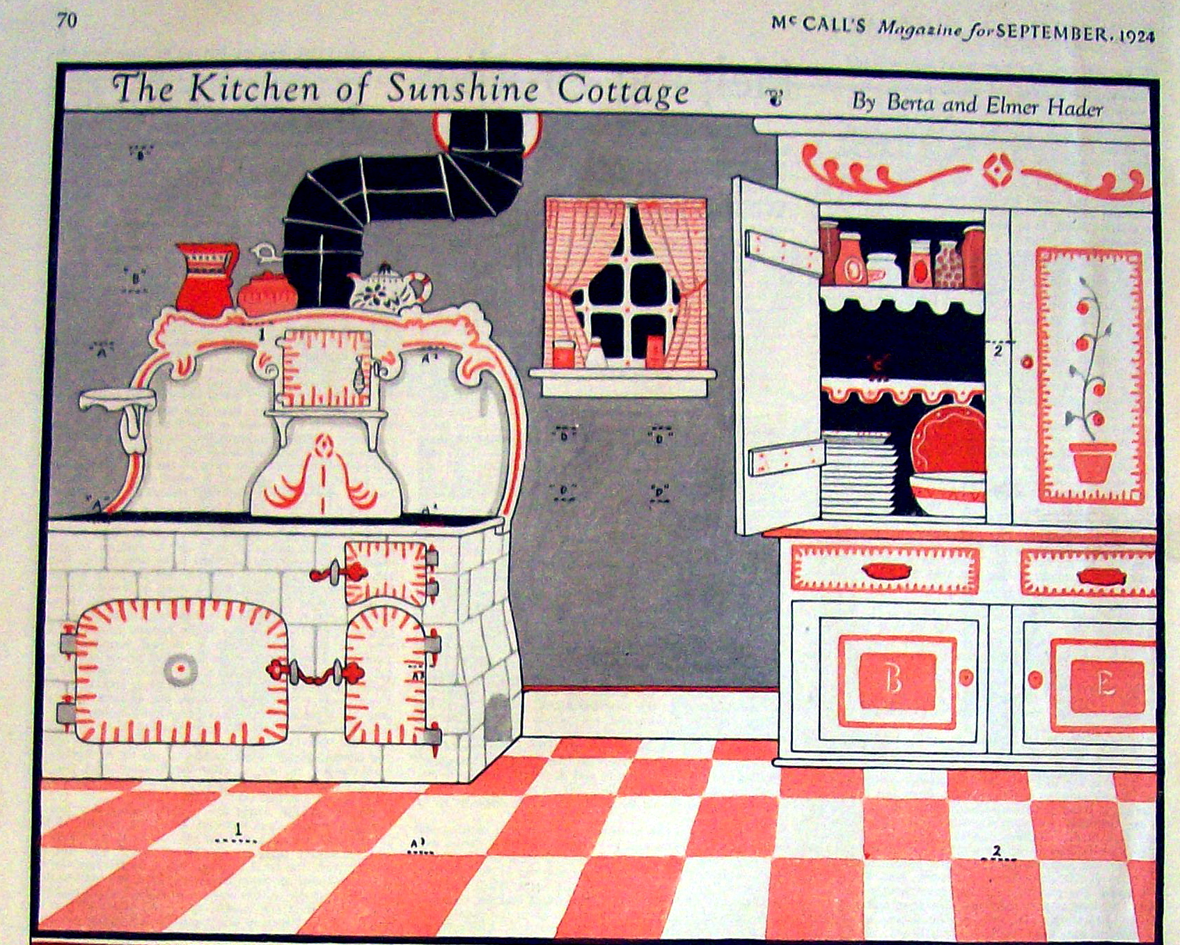 The Kitchen Of Sunshine Cottage Cut Out/September 1924