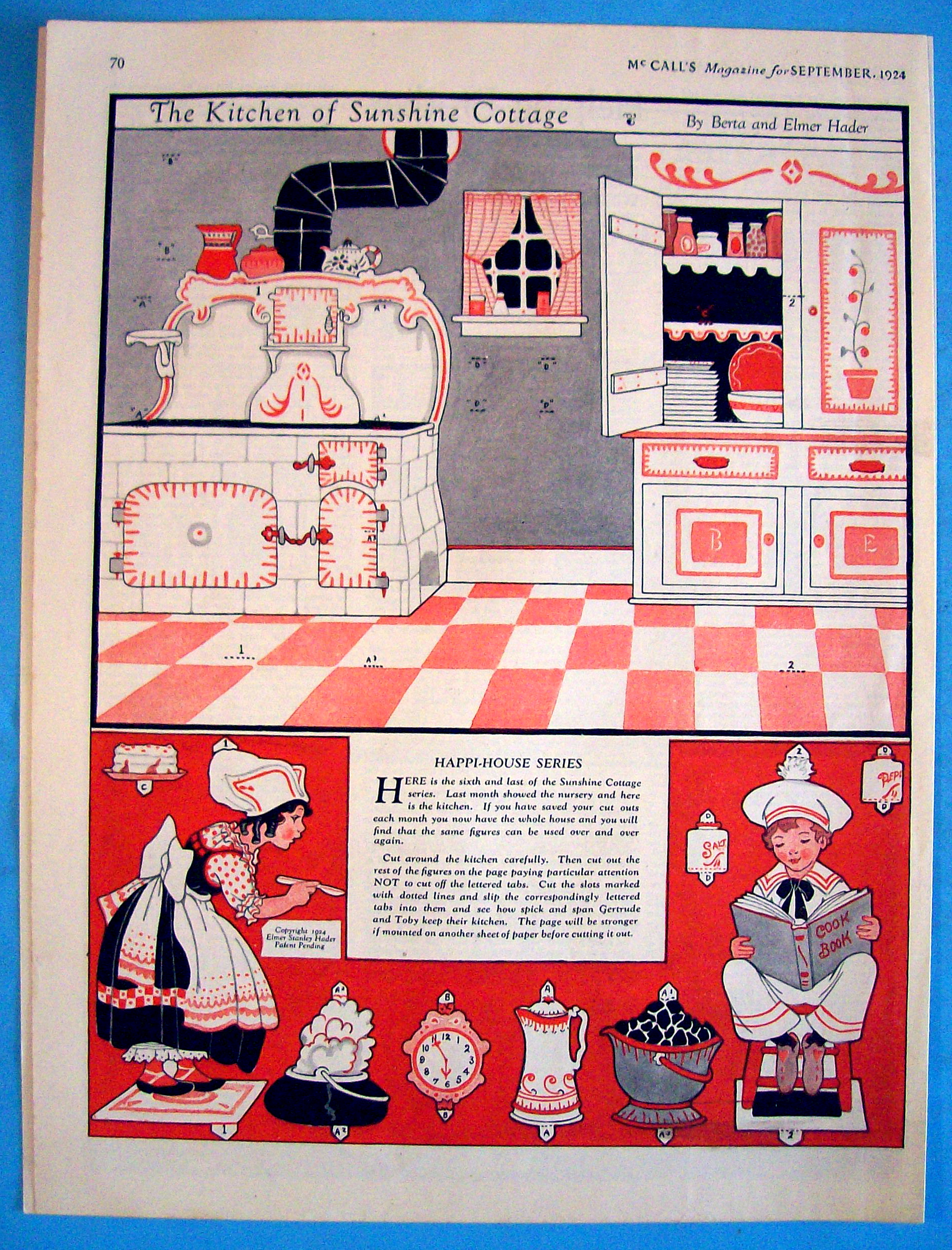 The Kitchen Of Sunshine Cottage Cut Out/September 1924