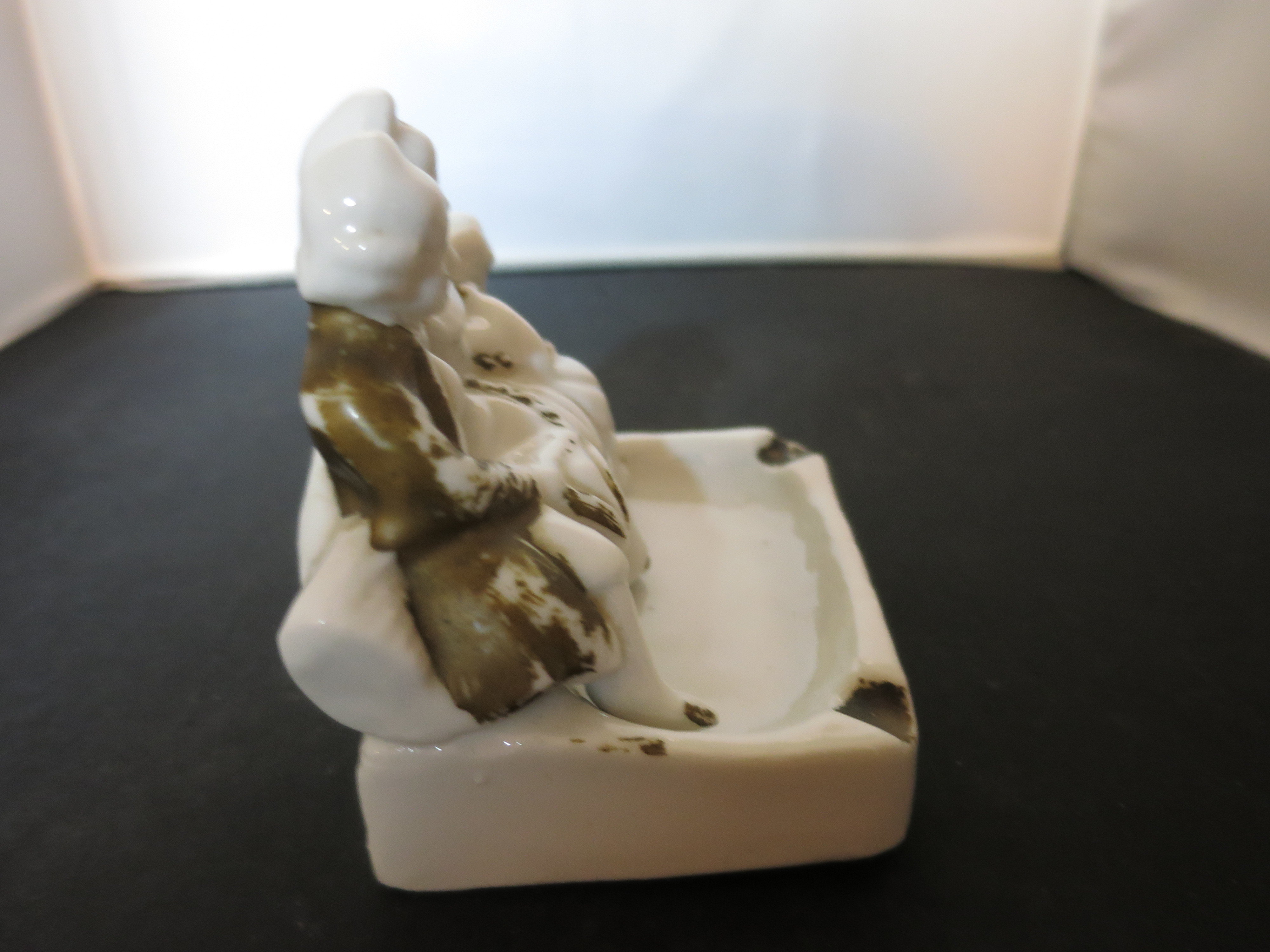 Vintage Victorian Couple Porcelain Ashtray Made in Japan