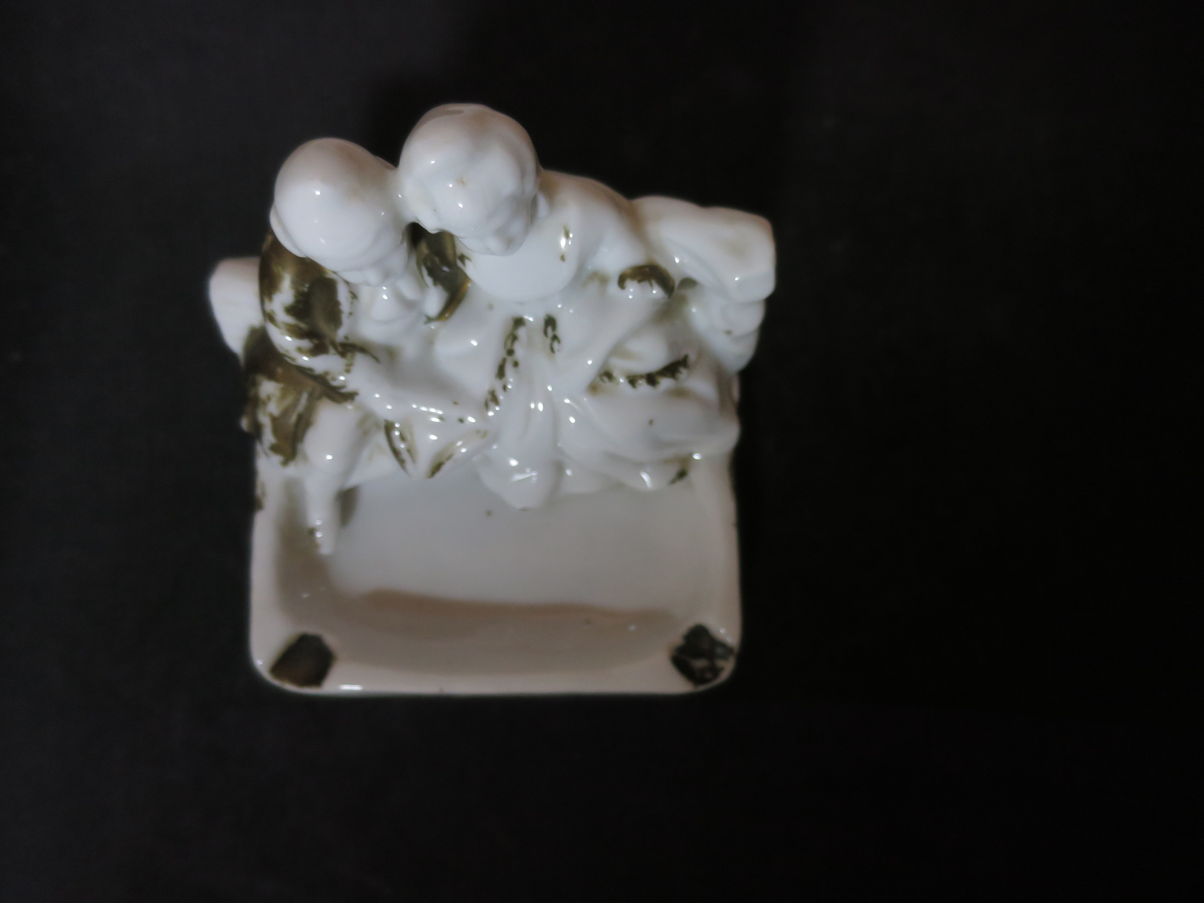 Vintage Victorian Couple Porcelain Ashtray Made in Japan