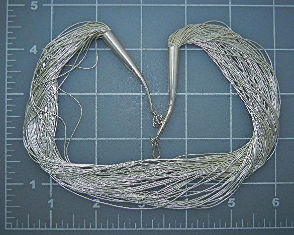 Navajo Liquid Silver 50 Strand Necklace
