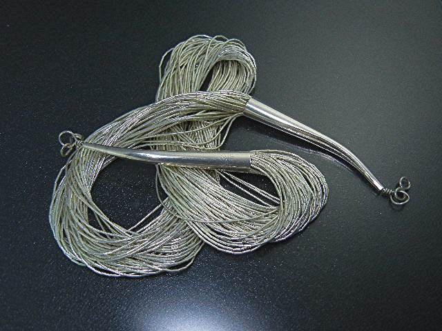 Navajo Liquid Silver 50 Strand Necklace