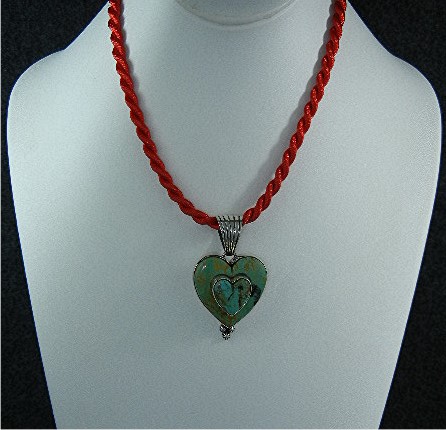 Dan Dodson Turquoise Sterling Silver Hearts Pendant