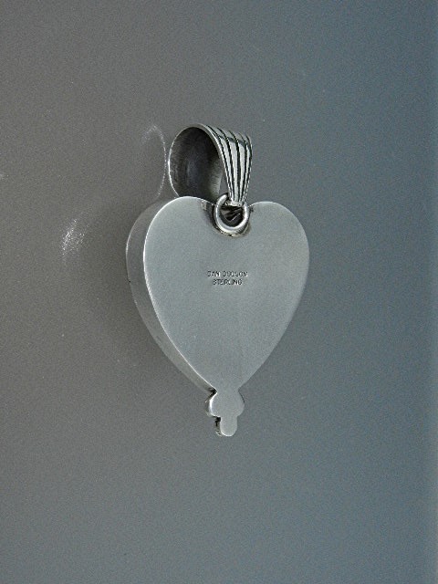 Dan Dodson Turquoise Sterling Silver Hearts Pendant