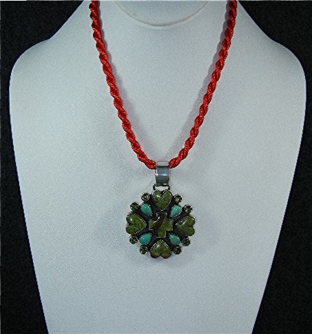 Dan Dodson Gaspeite Peridot Sterling Silver Pendant