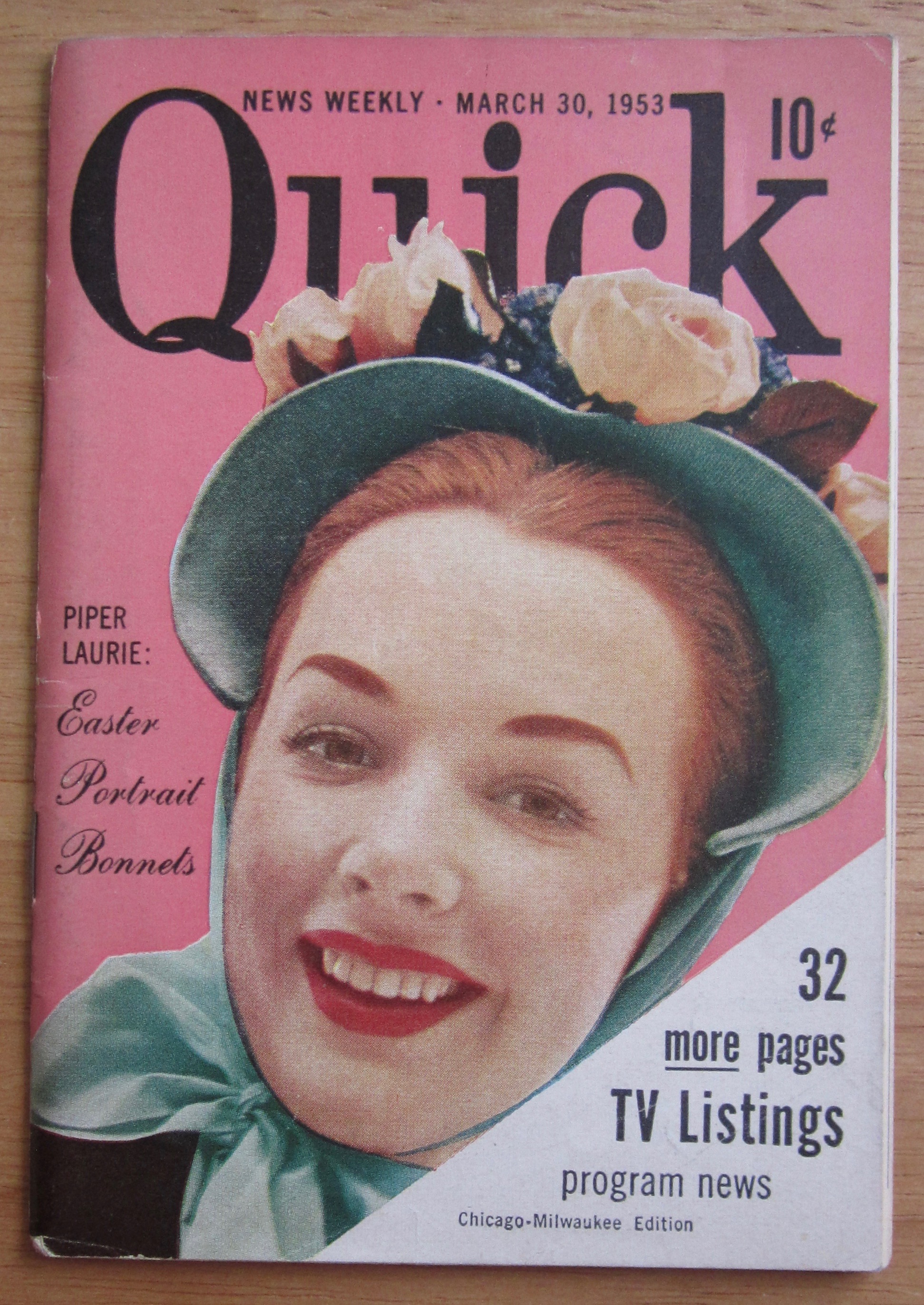 Quick Magazine March 30, 1953 Piper Laurie