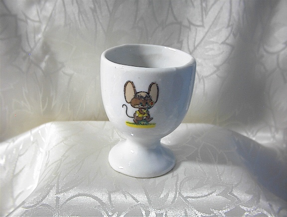 Egg Cup China with Mouse Taiwan and England
