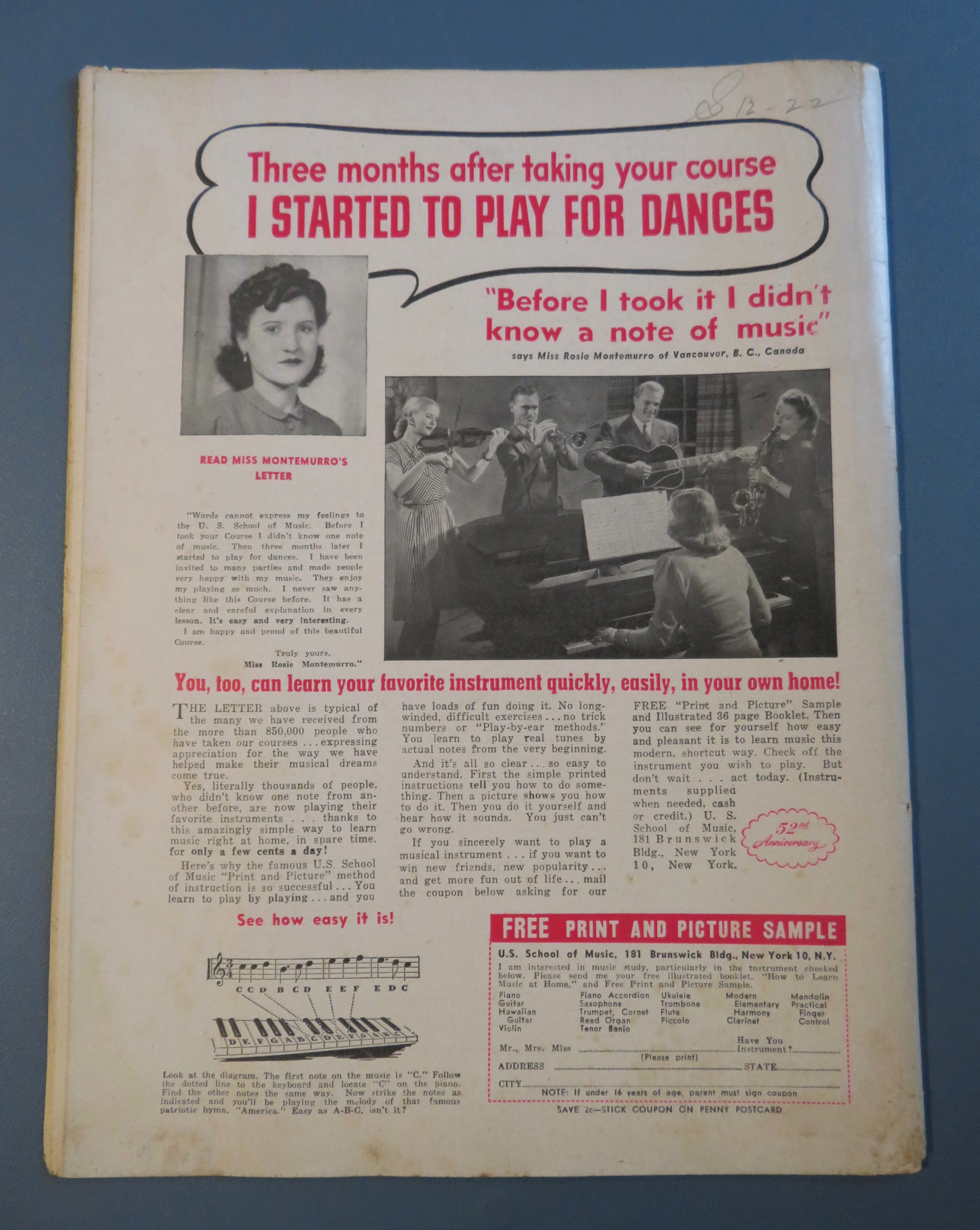 Songs Magazine March 1950 Kay Stark Cover