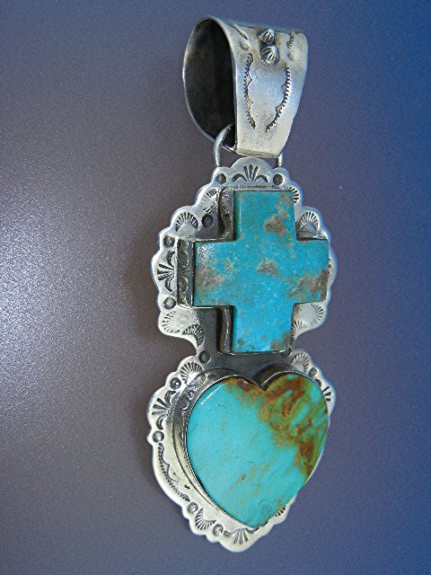 Dan Dodson Kingman Turquoise Sterling Silver Pendant