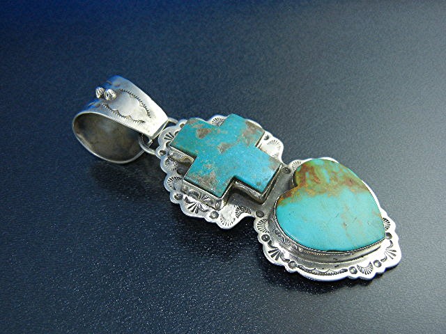 Dan Dodson Kingman Turquoise Sterling Silver Pendant