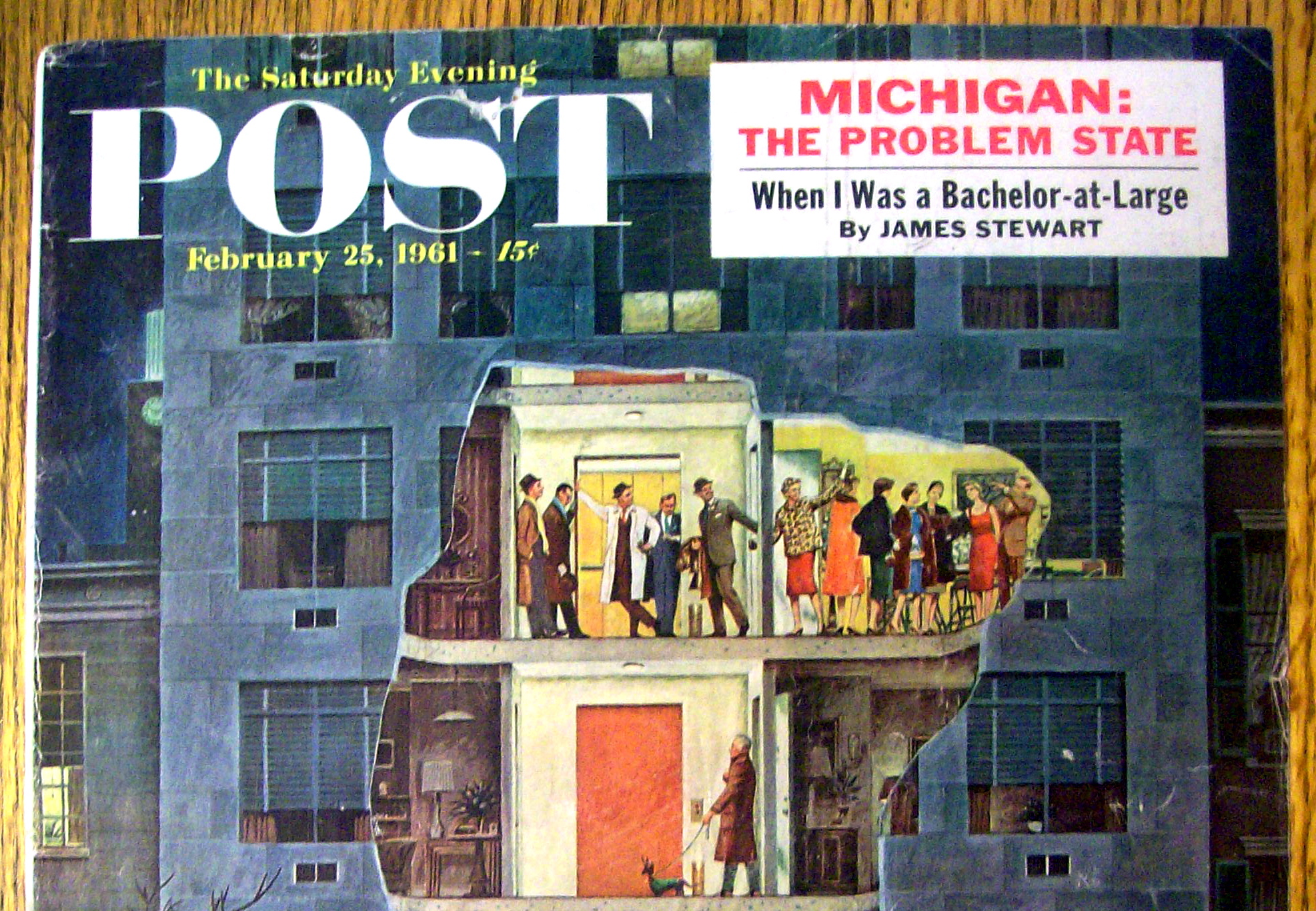 Saturday Evening Post Cover By Prins-February 25, 1961