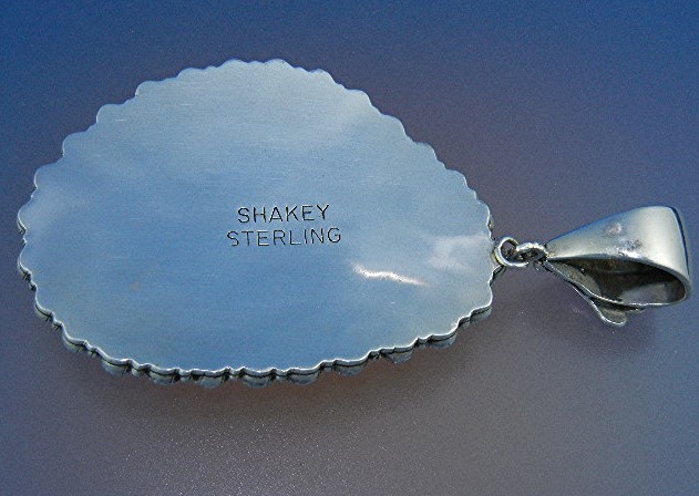 Navajo Pilot Mountain Turquoise Sterling Silver Pendant