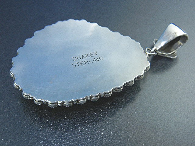Navajo Pilot Mountain Turquoise Sterling Silver Pendant