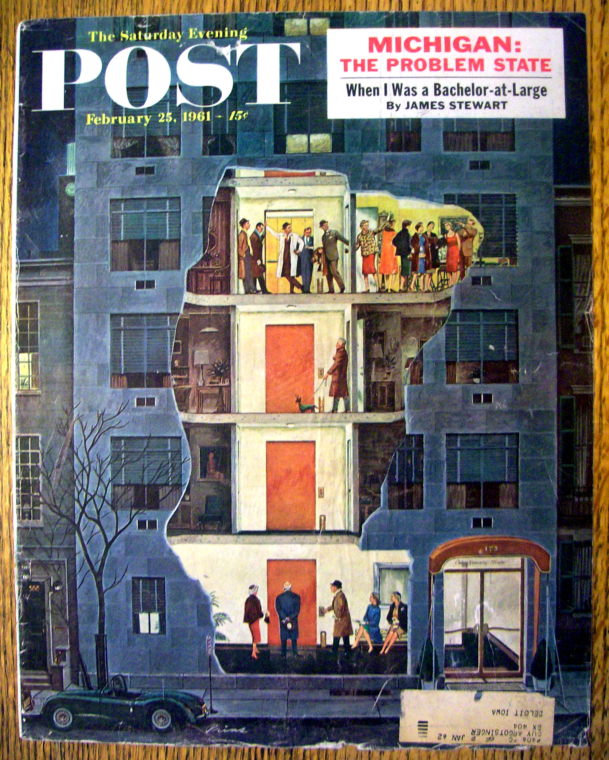 Saturday Evening Post Cover By Prins-February 25, 1961
