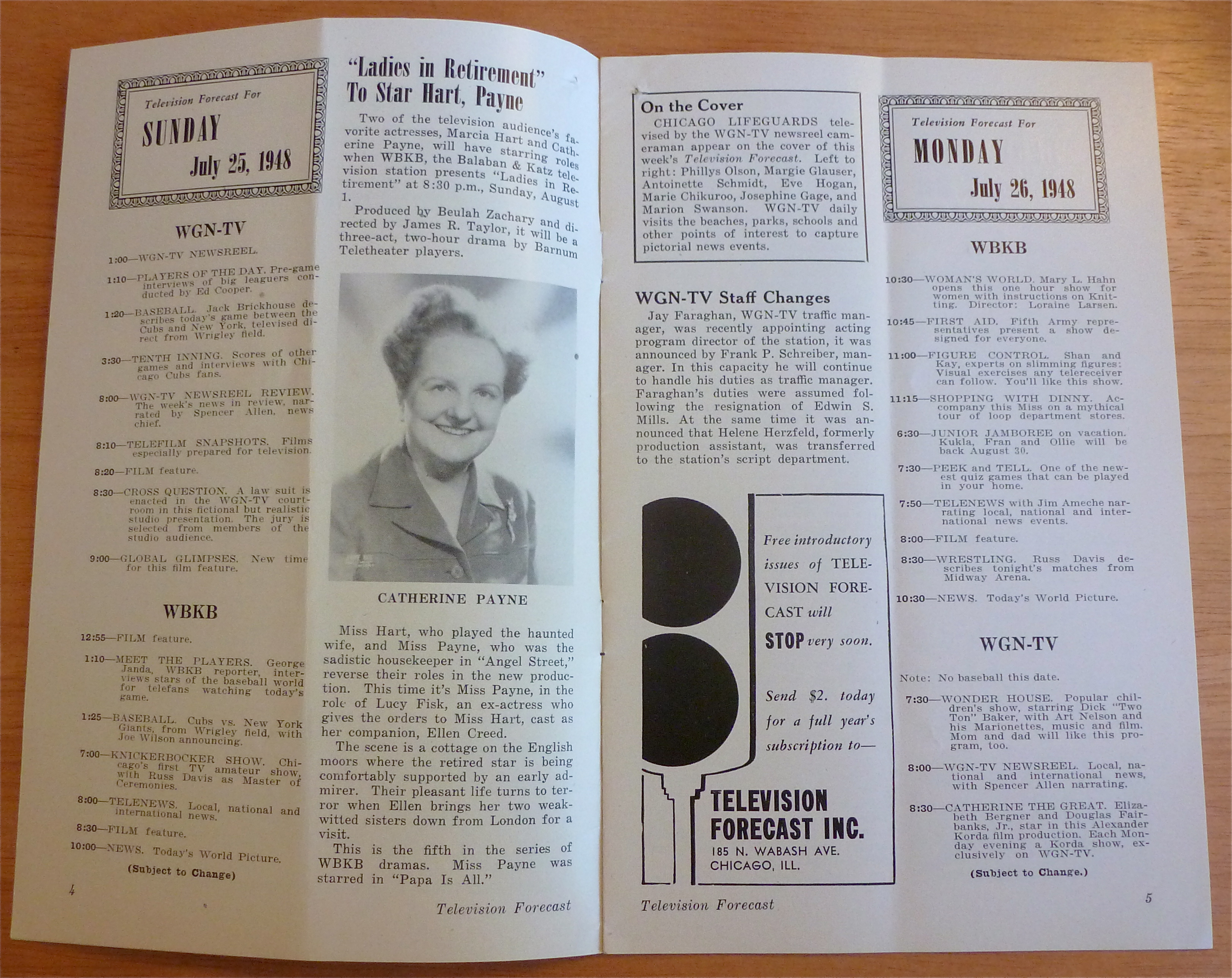1948 Chicago Television Forecast Vol.1-#12 Lifeguards