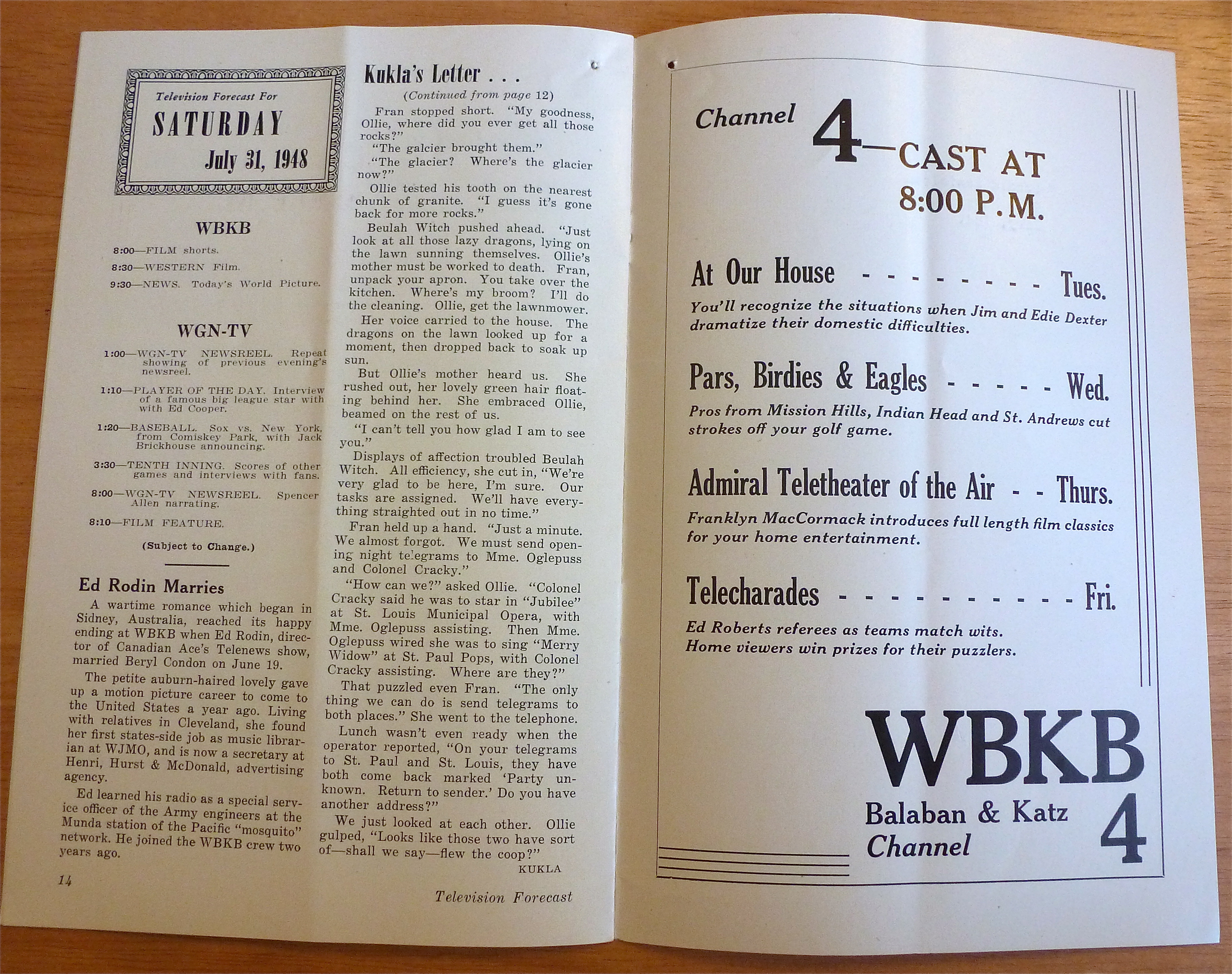 1948 Chicago Television Forecast Vol.1-#12 Lifeguards
