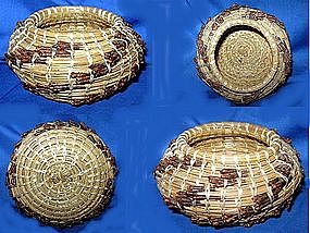 Contemporary Native American pine needle basket