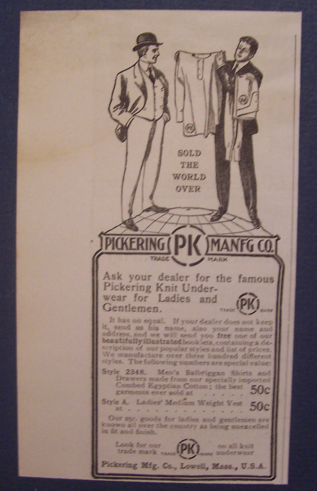 1904  Pickering  Manufacturing  Co.
