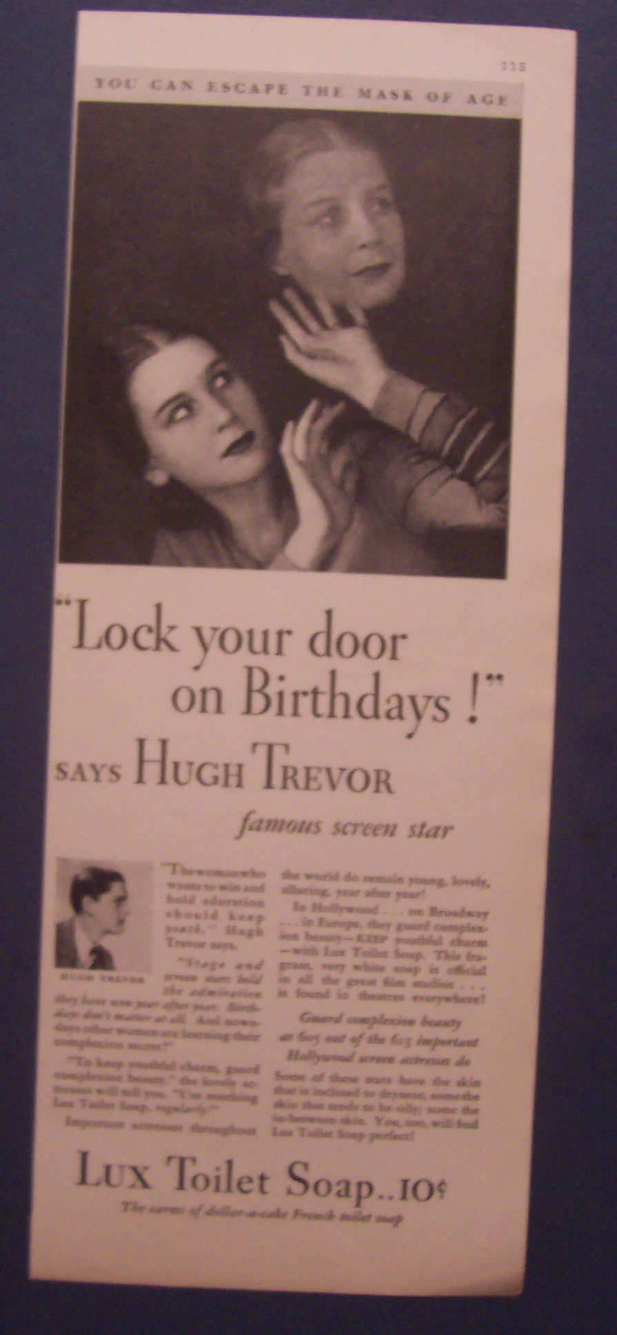 1931 Lux Toilet Soap with Woman Looking at her Face