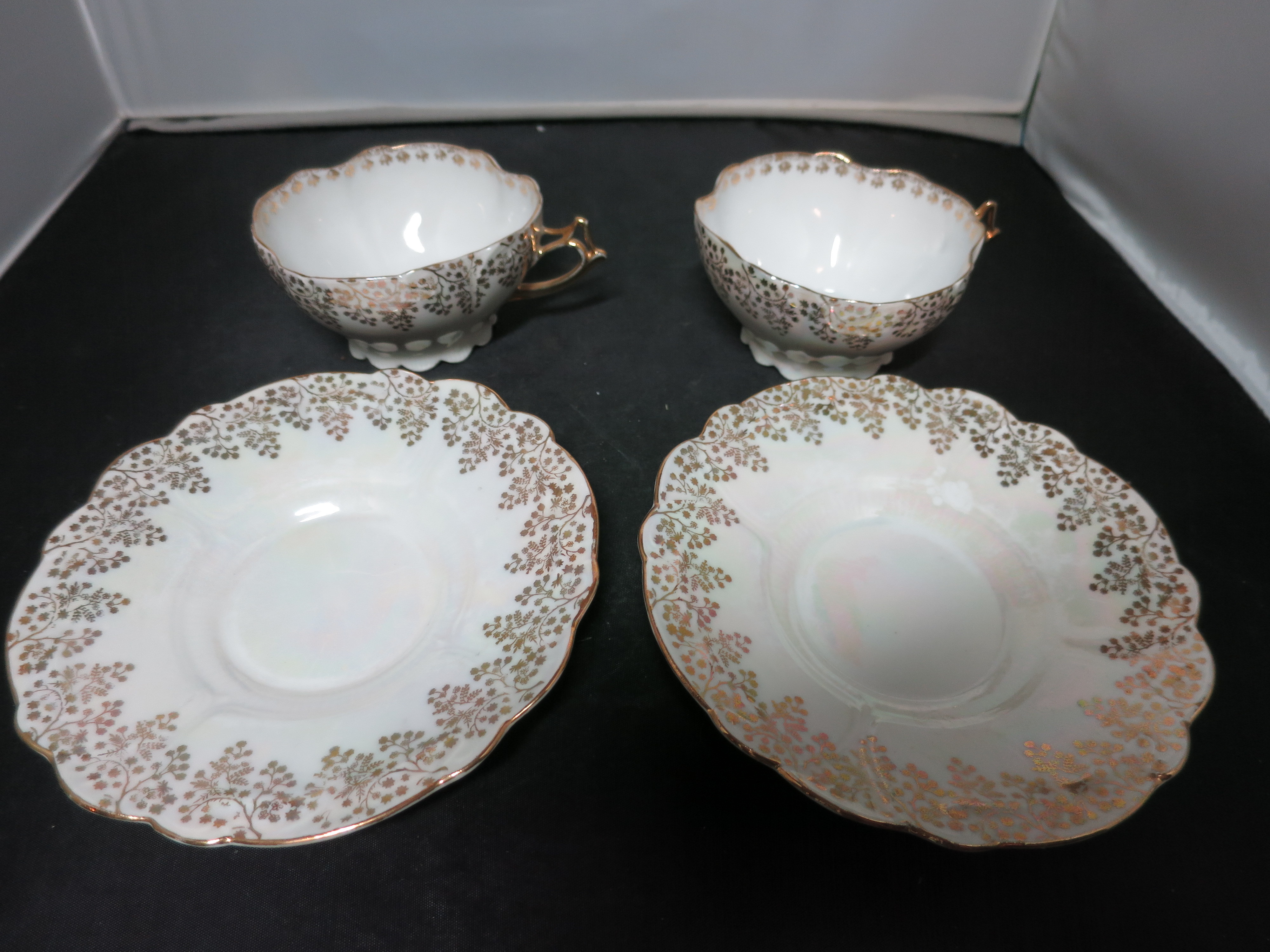 Rudolstadt Germany Cup and Saucer Lustreware Set of Two