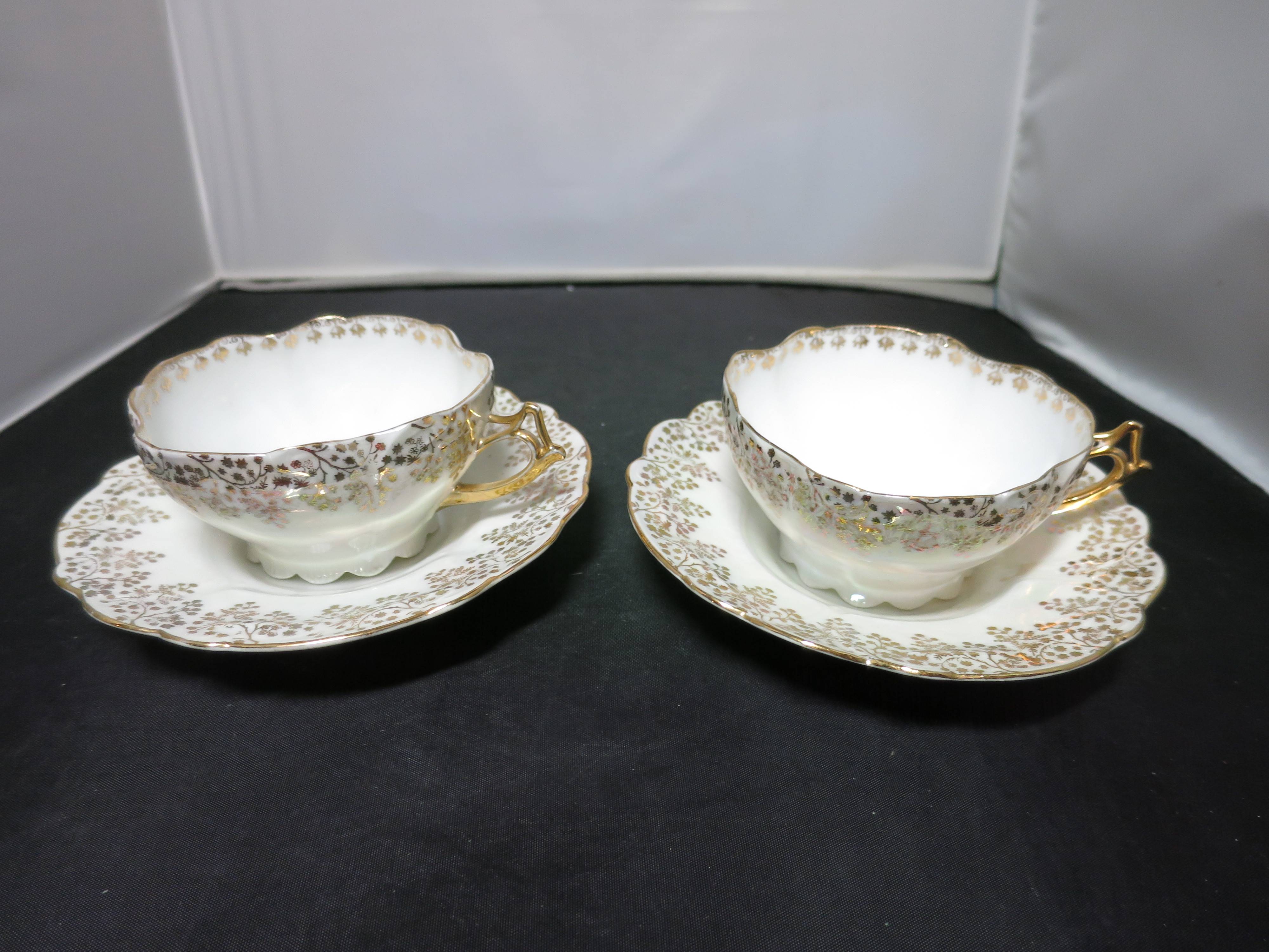 Rudolstadt Germany Cup and Saucer Lustreware Set of Two