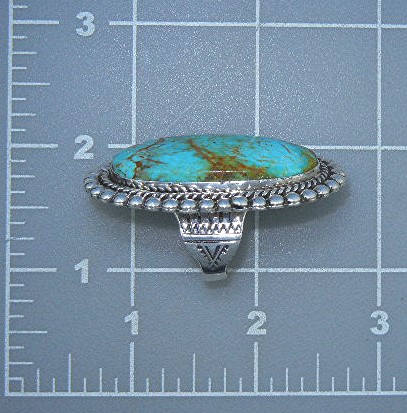 Navajo Kingman Turquoise Sterling Silver Ring Begay