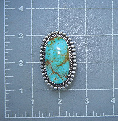Navajo Kingman Turquoise Sterling Silver Ring Begay