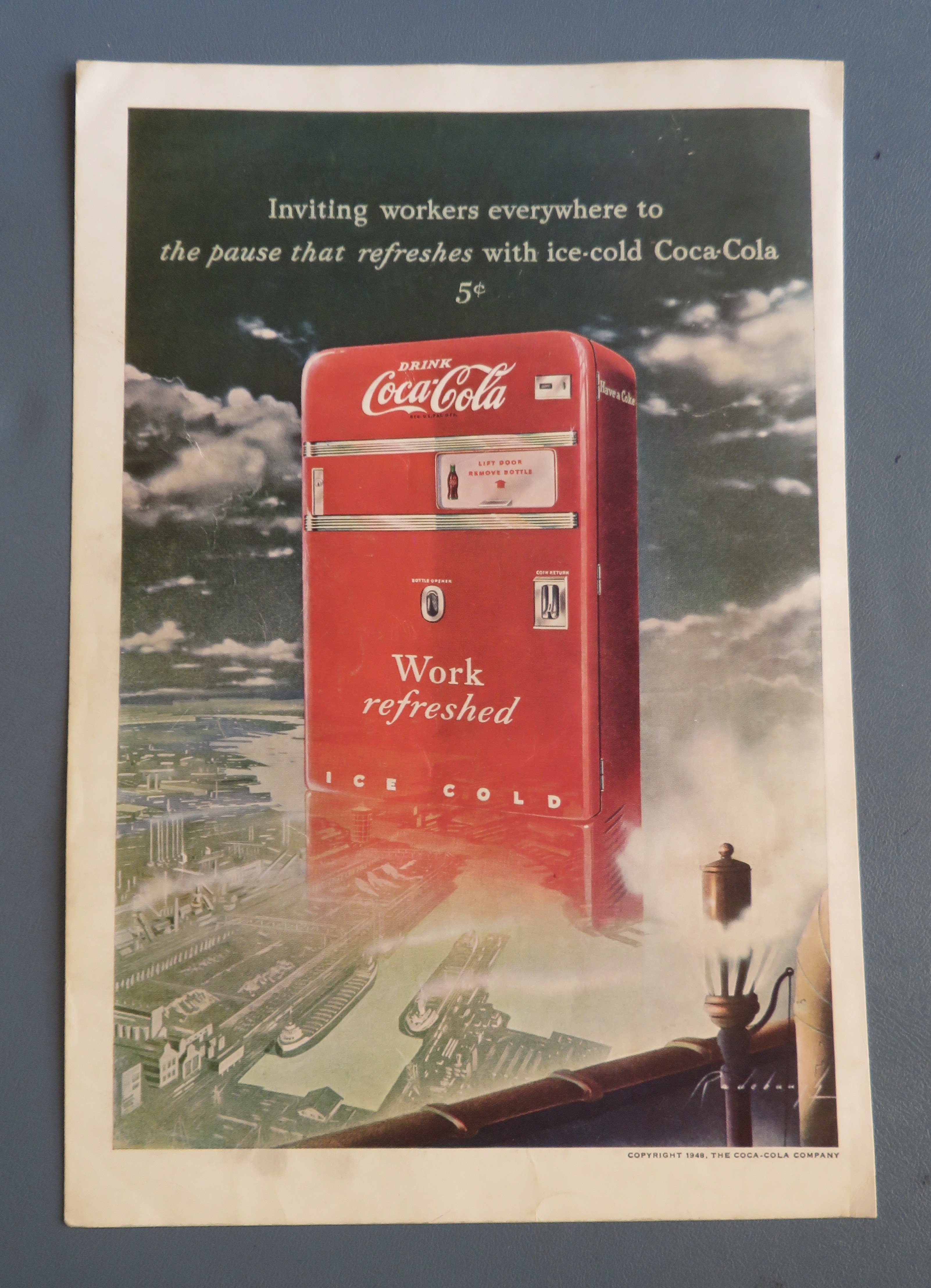 1948 Coca Cola (Coke) with Coca Cola Soda Machine