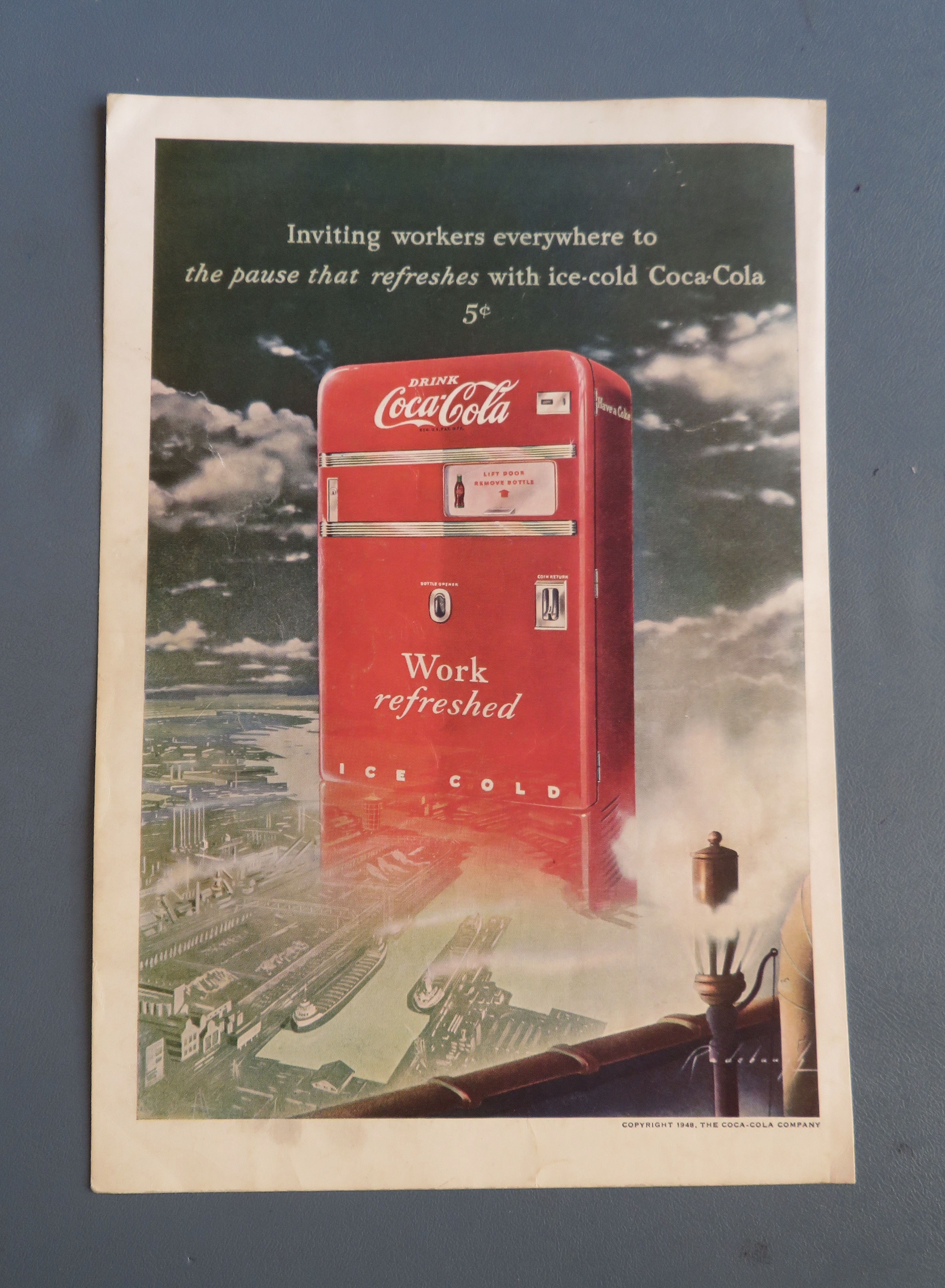 1948 Coca Cola (Coke) with Coca Cola Soda Machine
