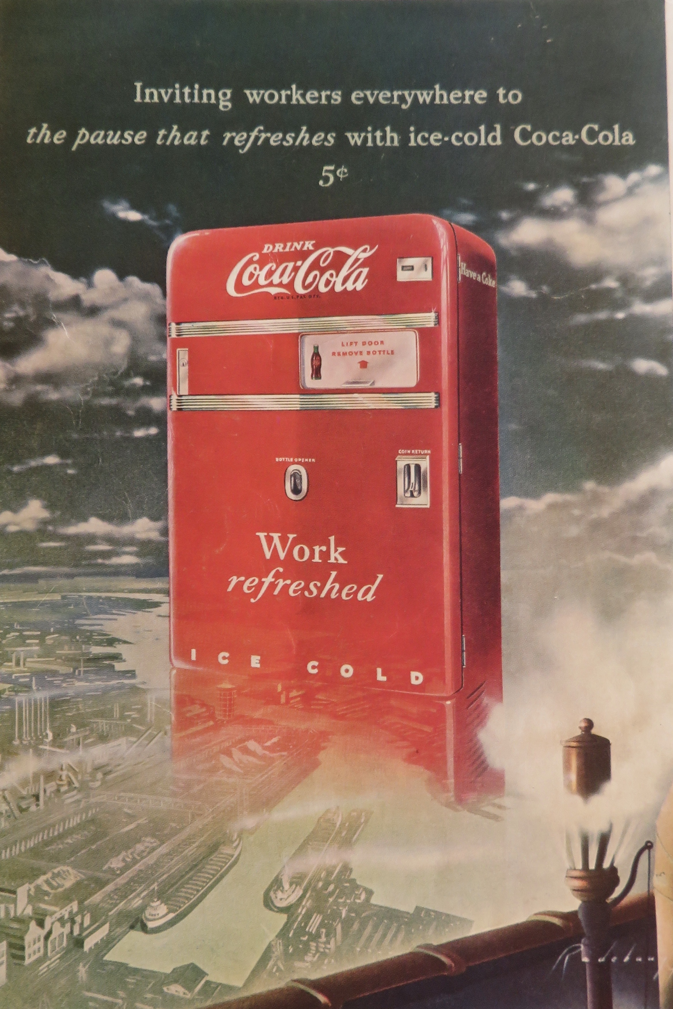 1948 Coca Cola (Coke) with Coca Cola Soda Machine