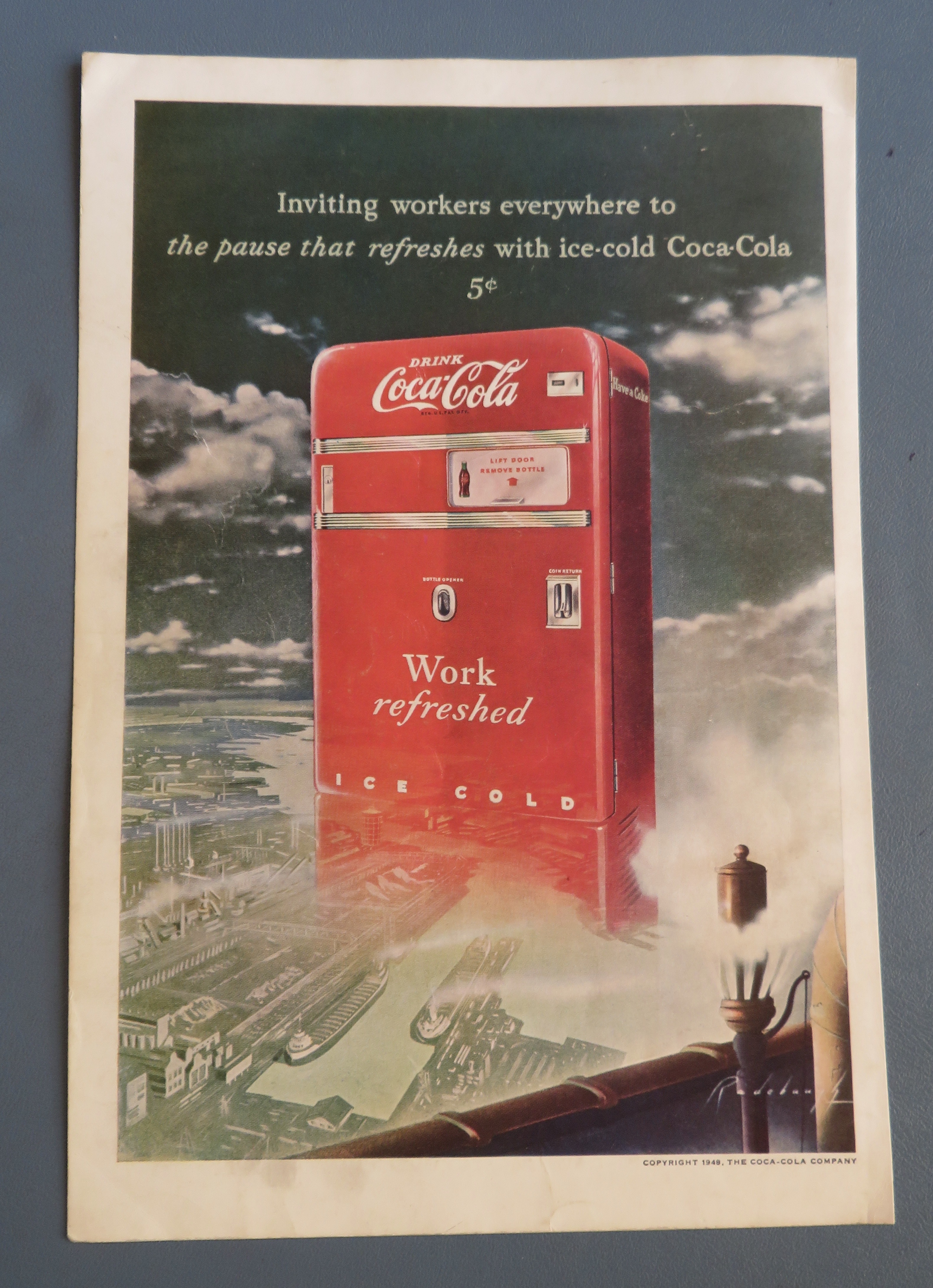 1948 Coca Cola (Coke) with Coca Cola Soda Machine