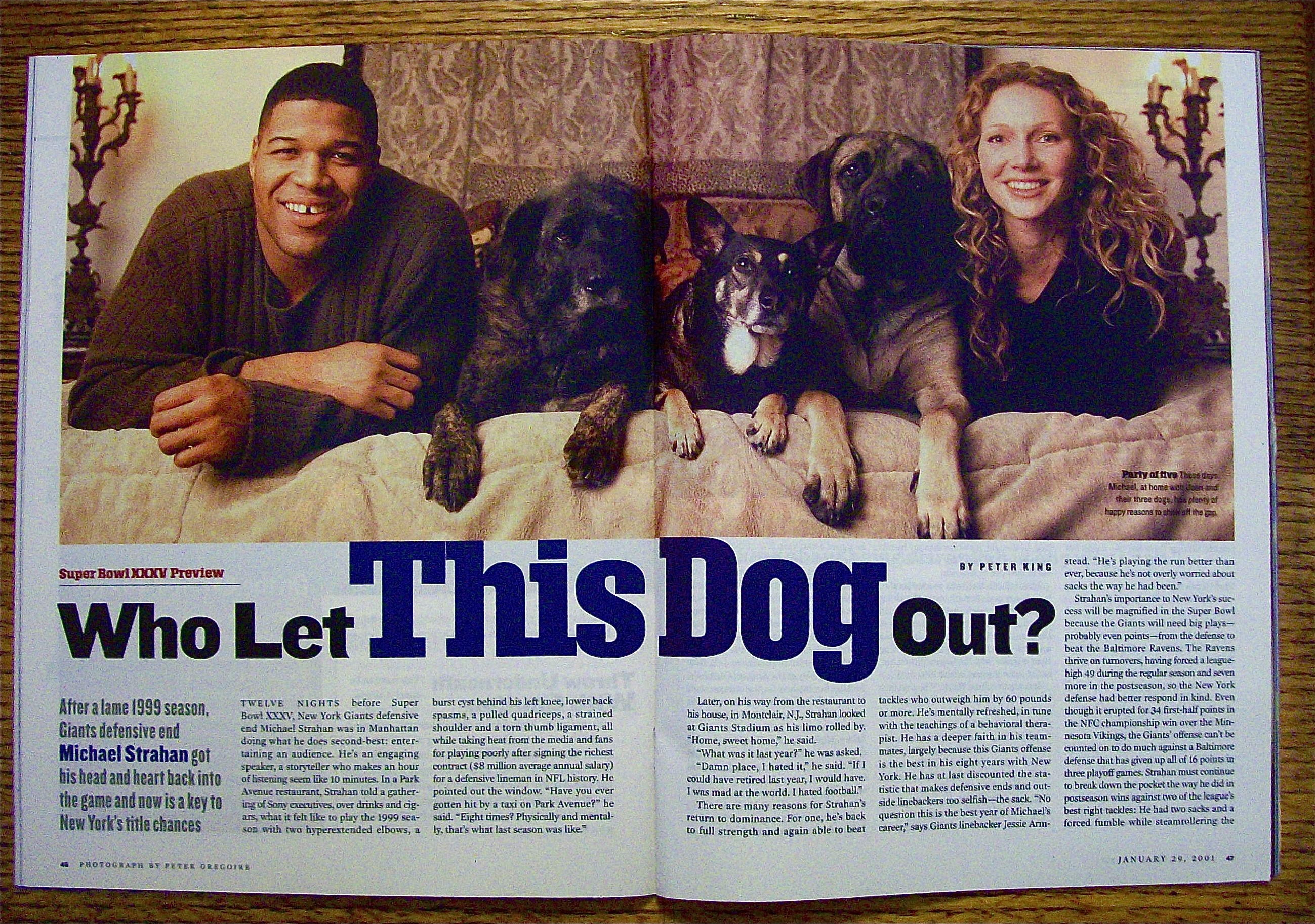 Sport Illustrated Magazine January 29, 2001 T. Siragusa
