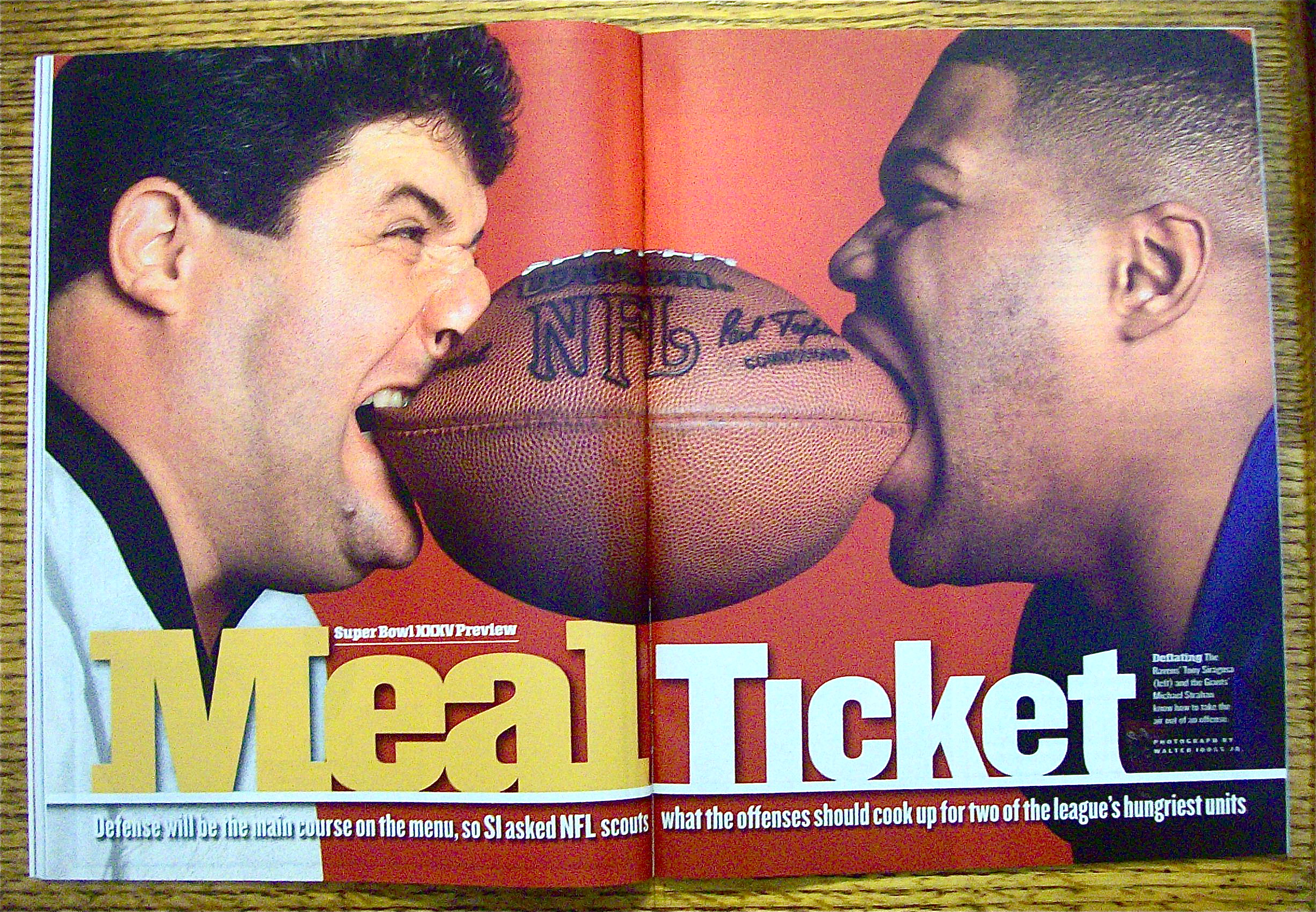 Sport Illustrated Magazine January 29, 2001 T. Siragusa