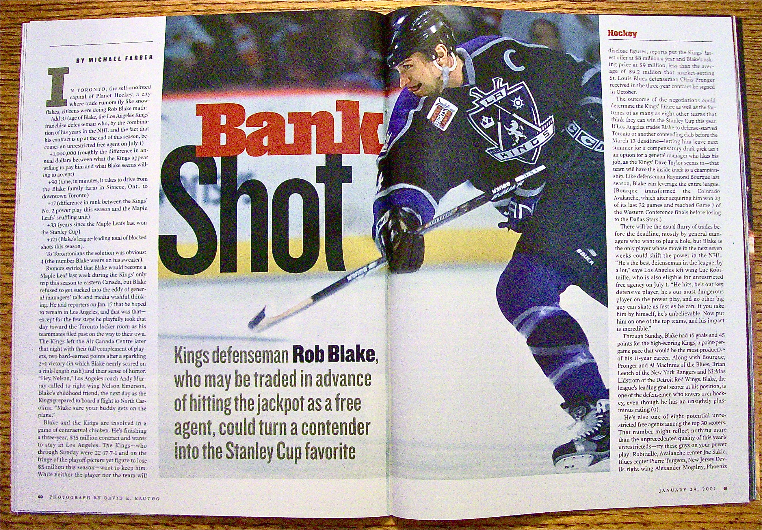 Sport Illustrated Magazine January 29, 2001 T. Siragusa