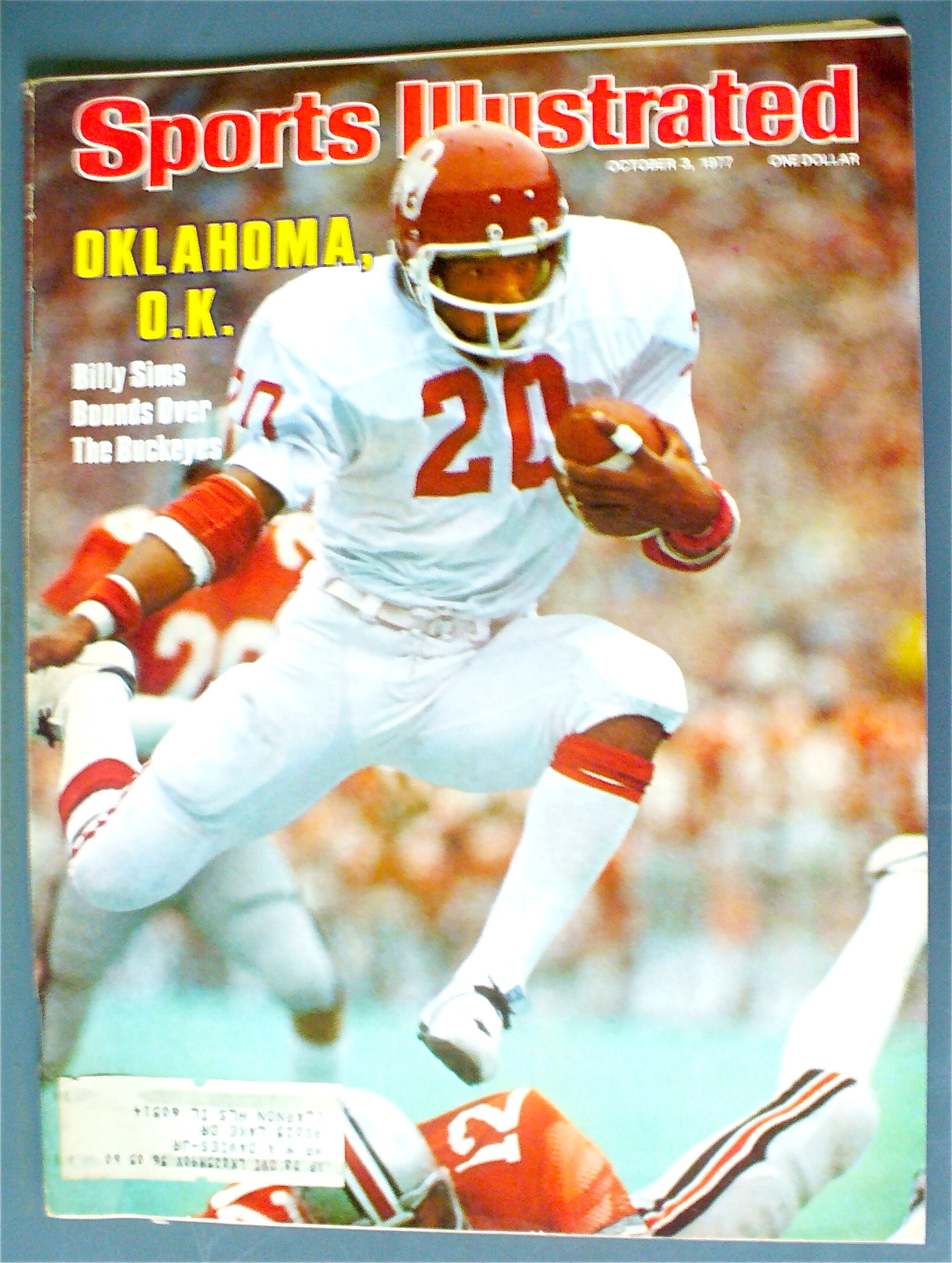 Sports Illustrated October 3, 1977 Billy Sims