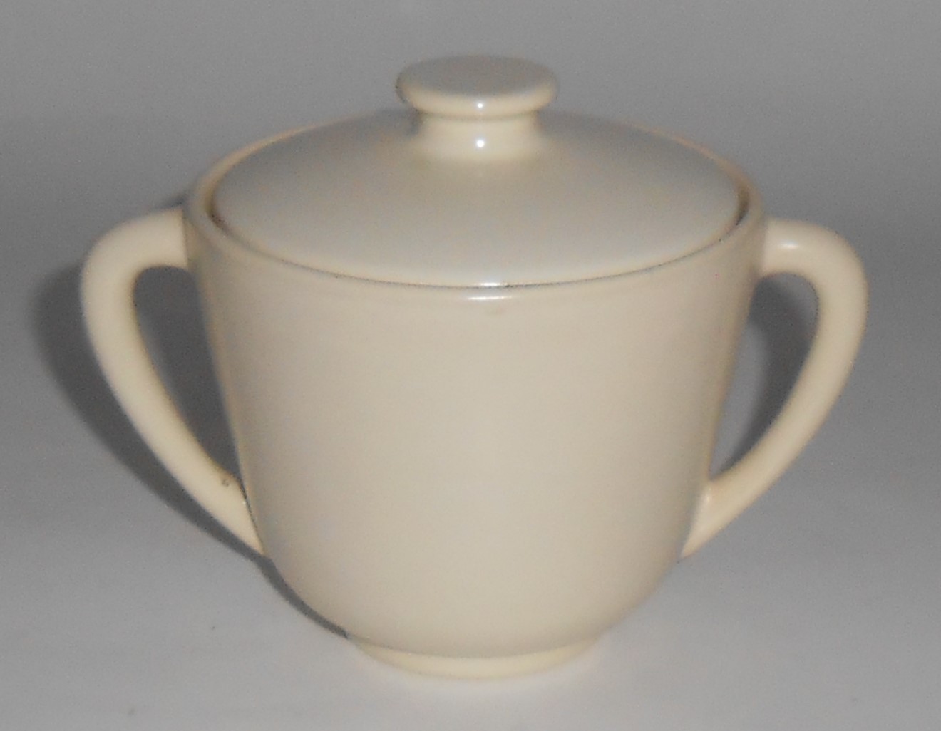 Catalina Pottery Rancho Ware Satin Ivory Sugar Bowl