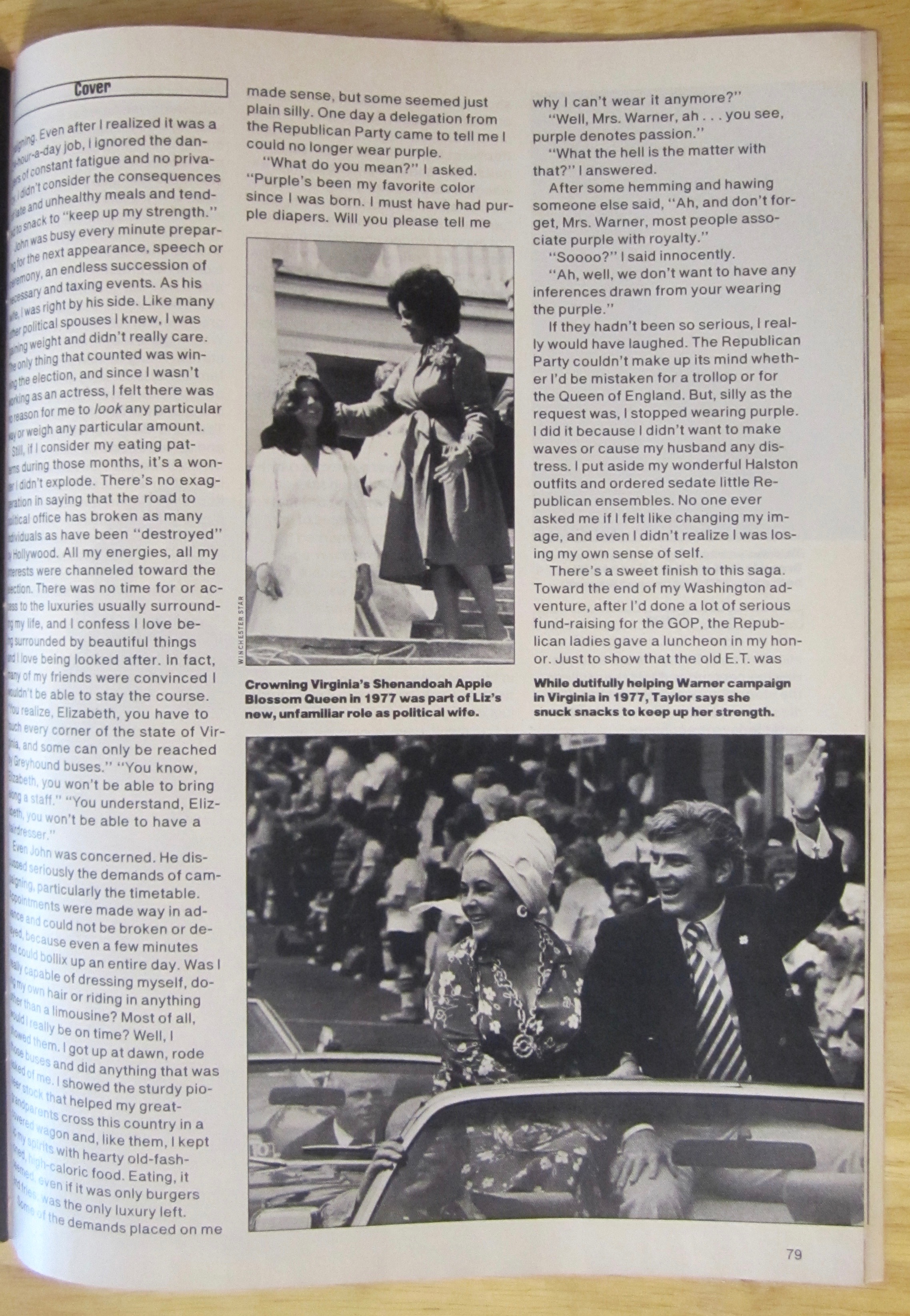 People Magazine January 18, 1988 Elizabeth Taylor