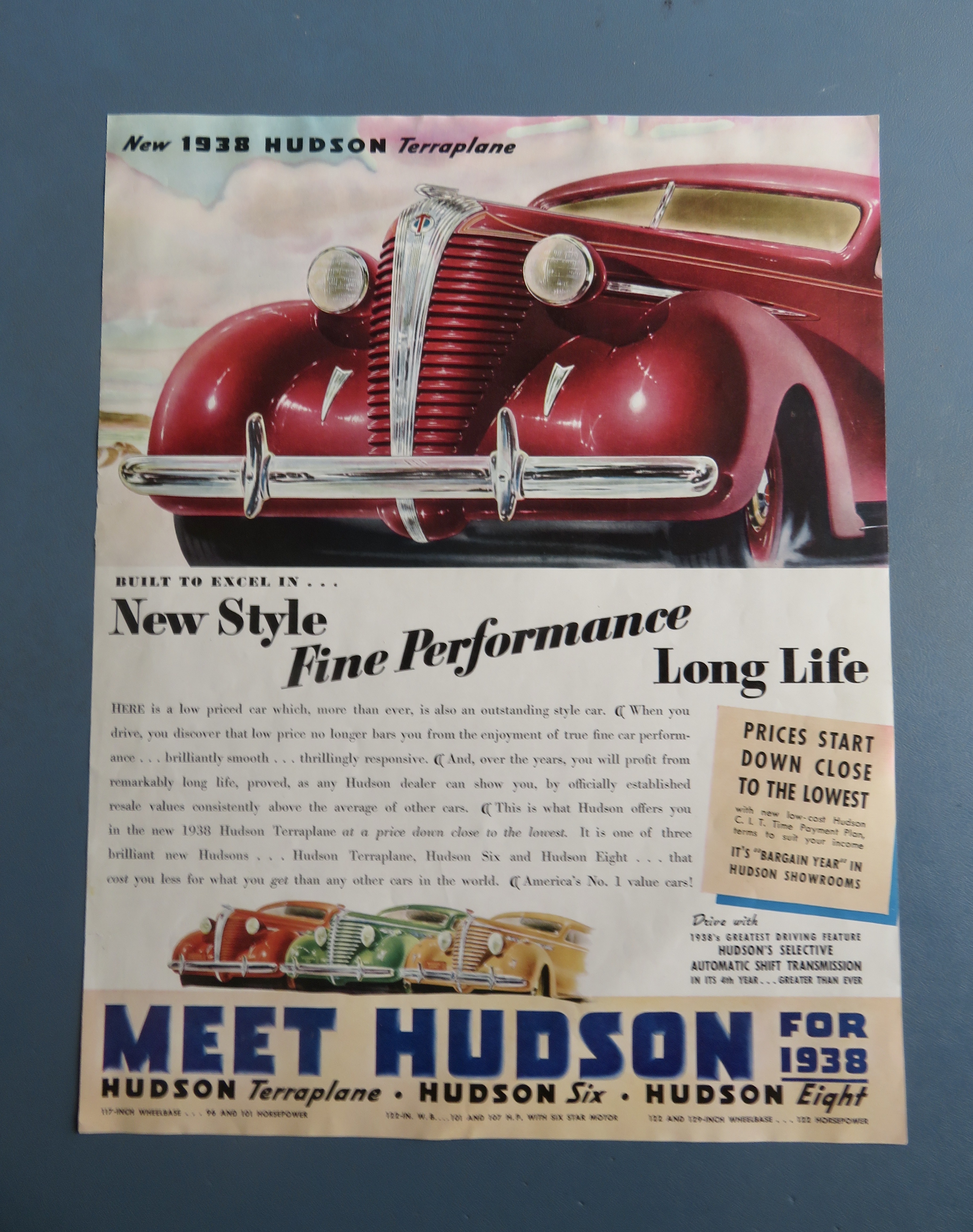 1937 Hudson Automobile with 1938 Hudson Terraplane
