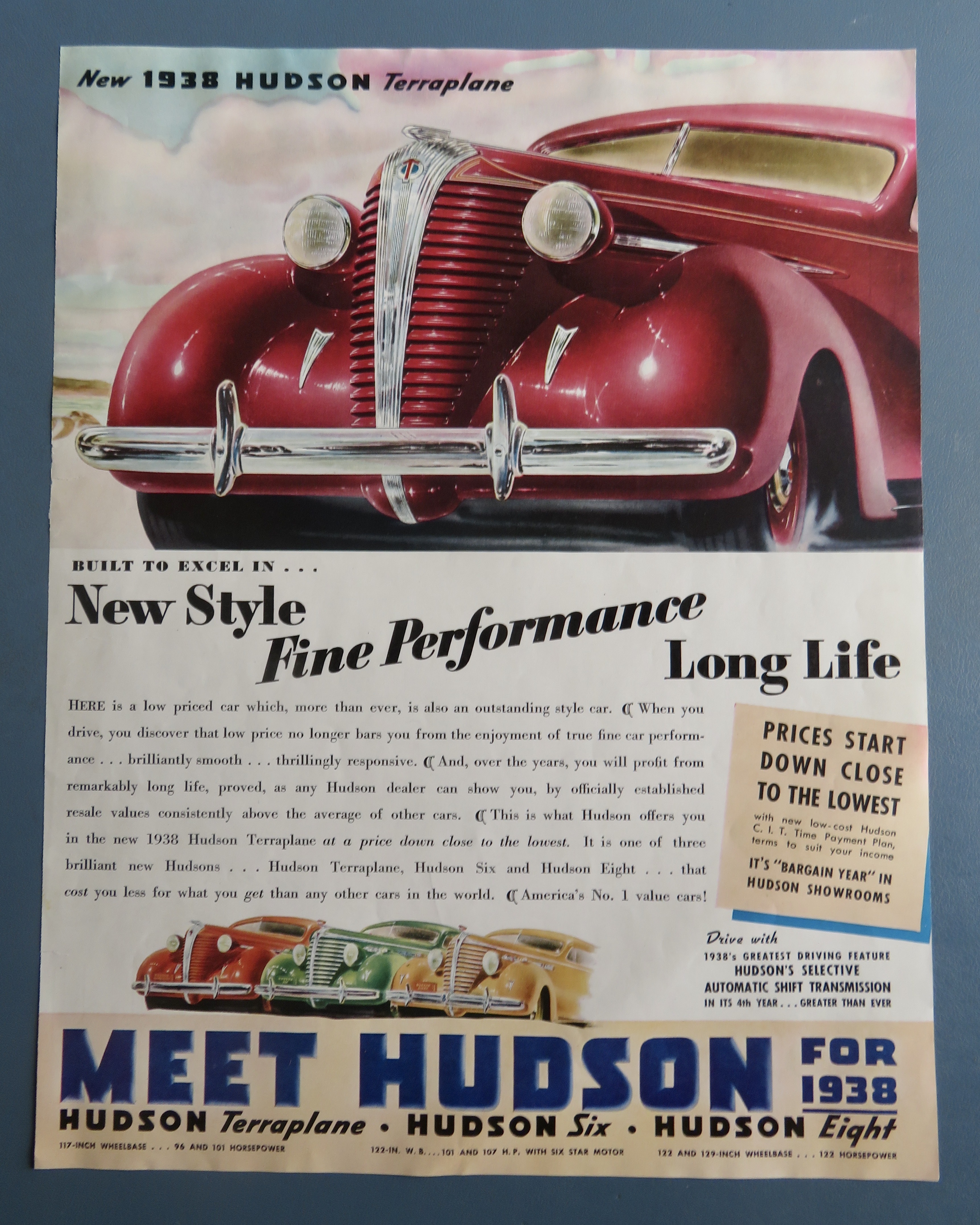 1937 Hudson Automobile with 1938 Hudson Terraplane
