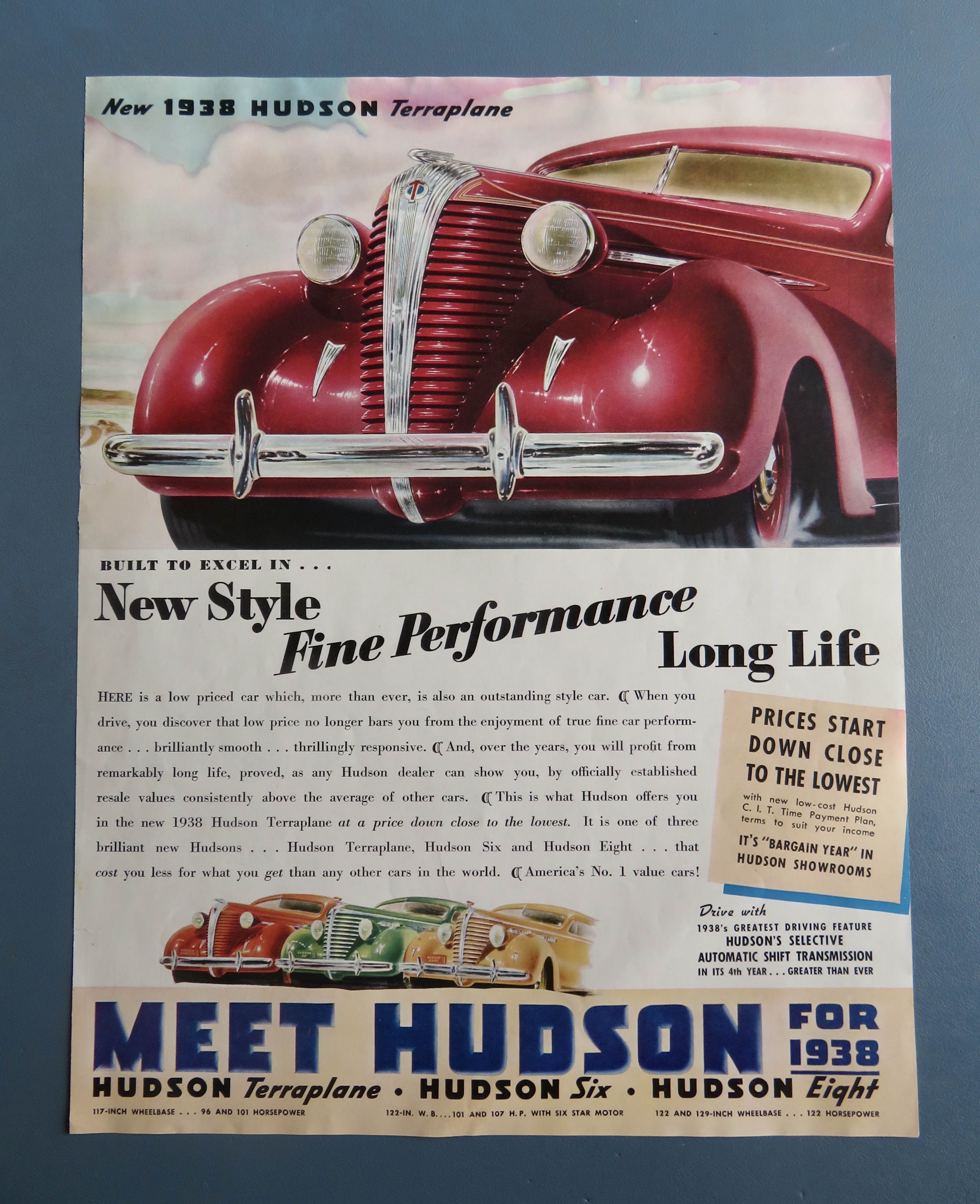 1937 Hudson Automobile with 1938 Hudson Terraplane