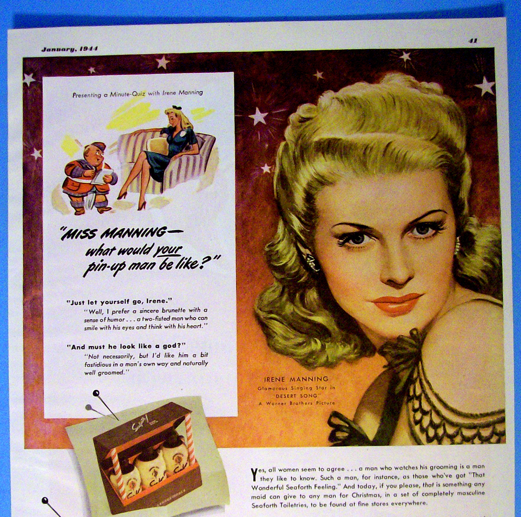 1943 Seaforth For Men with Irene Manning (Desert Song)