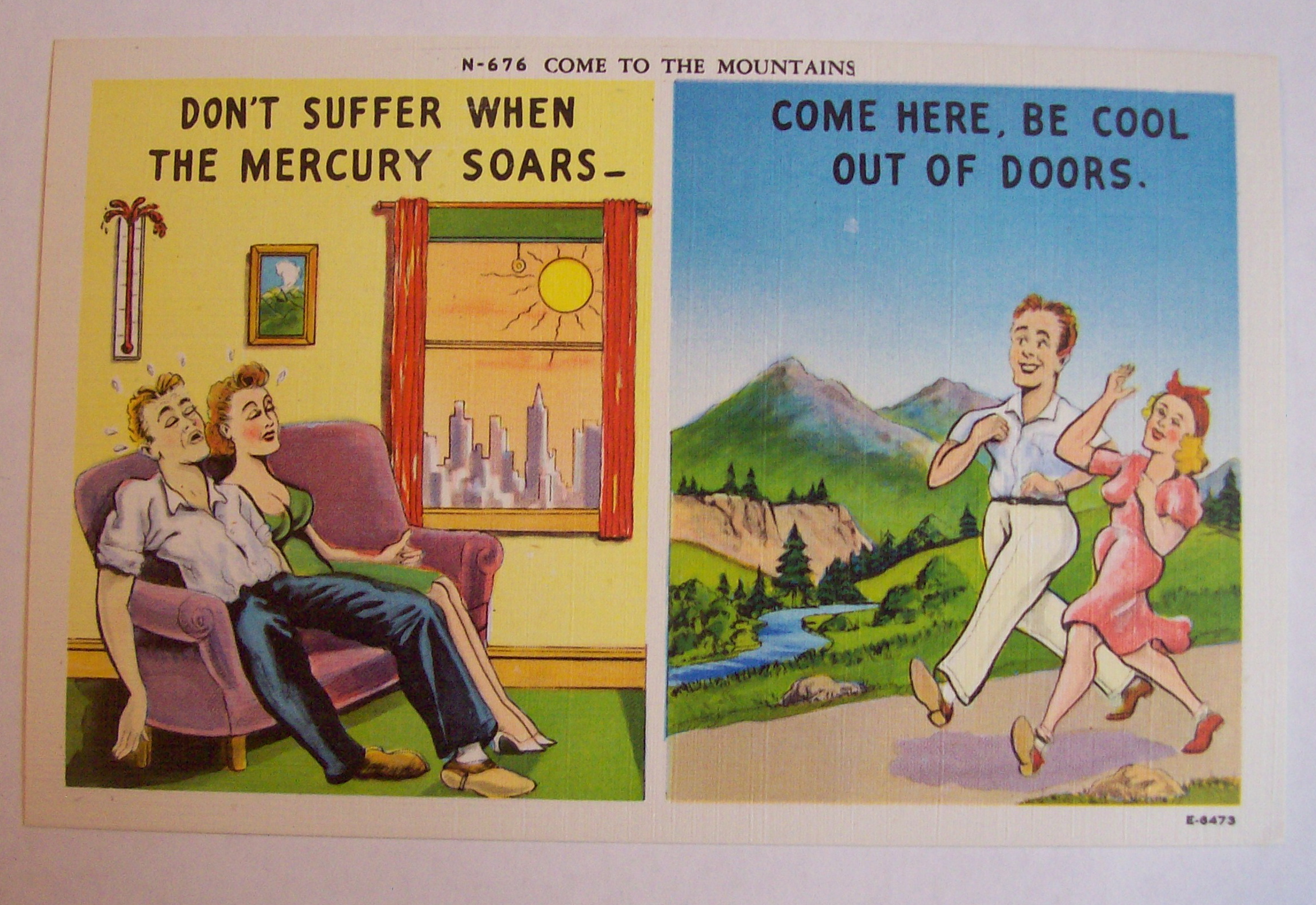 Come To The Mountains Postcard