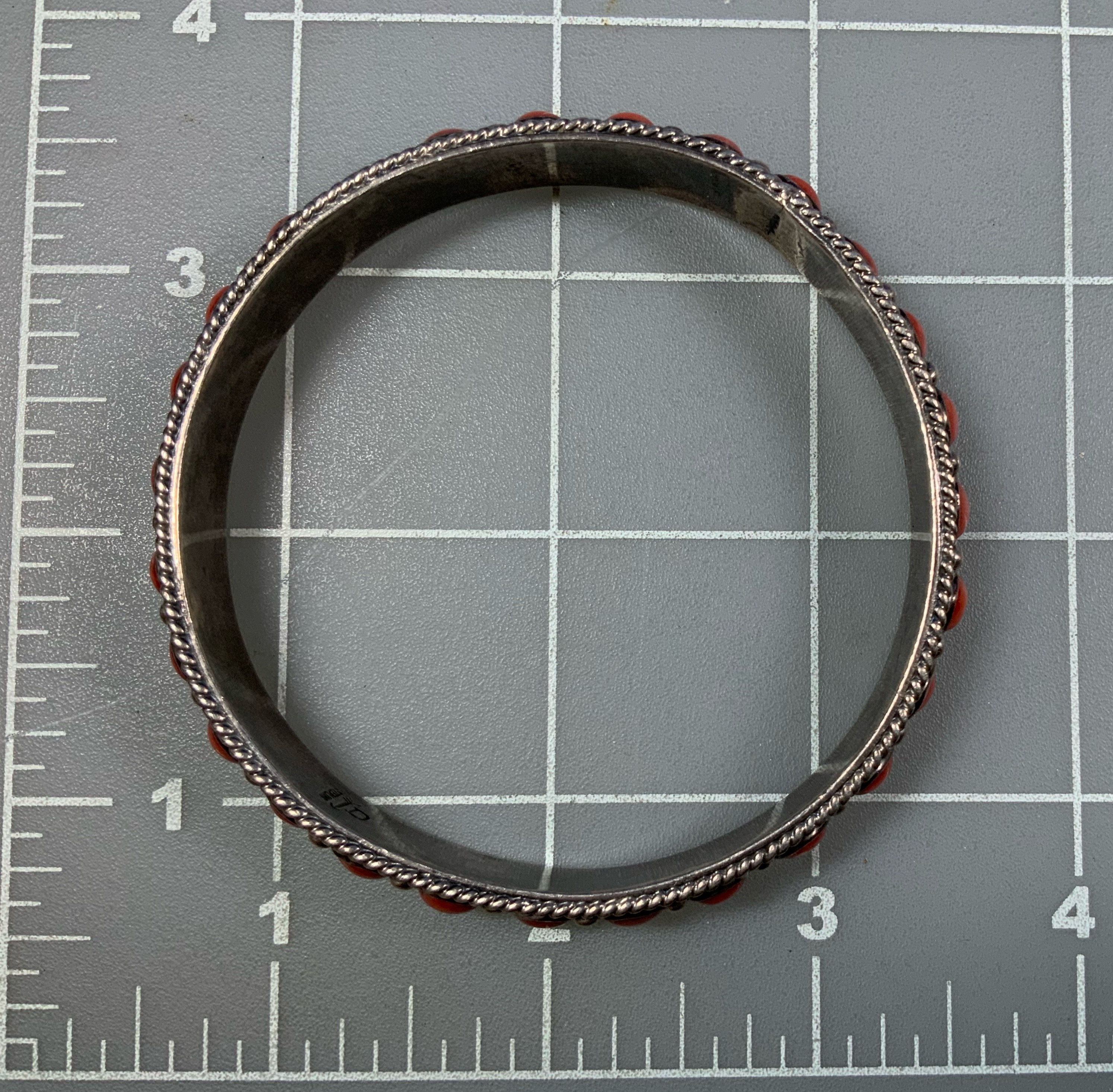 Darrel Becente Mediterranean Coral Sterling Silver Bang