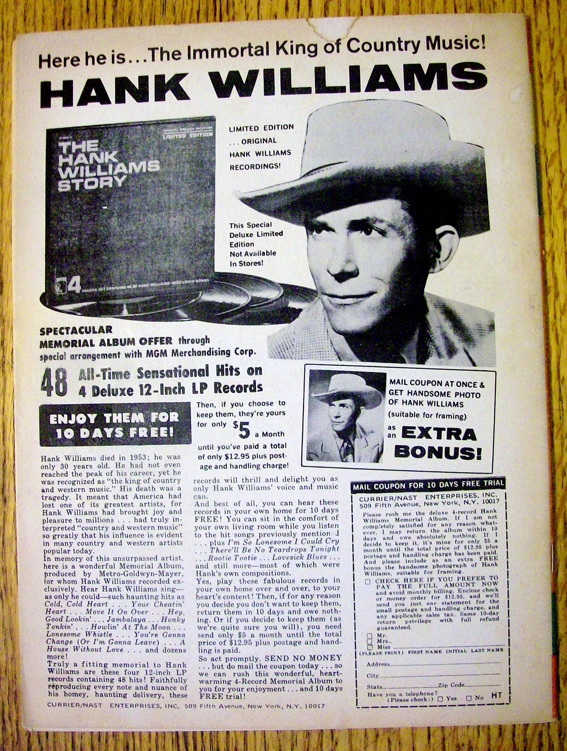 Country Song Round Up April 1973 Bill Anderson